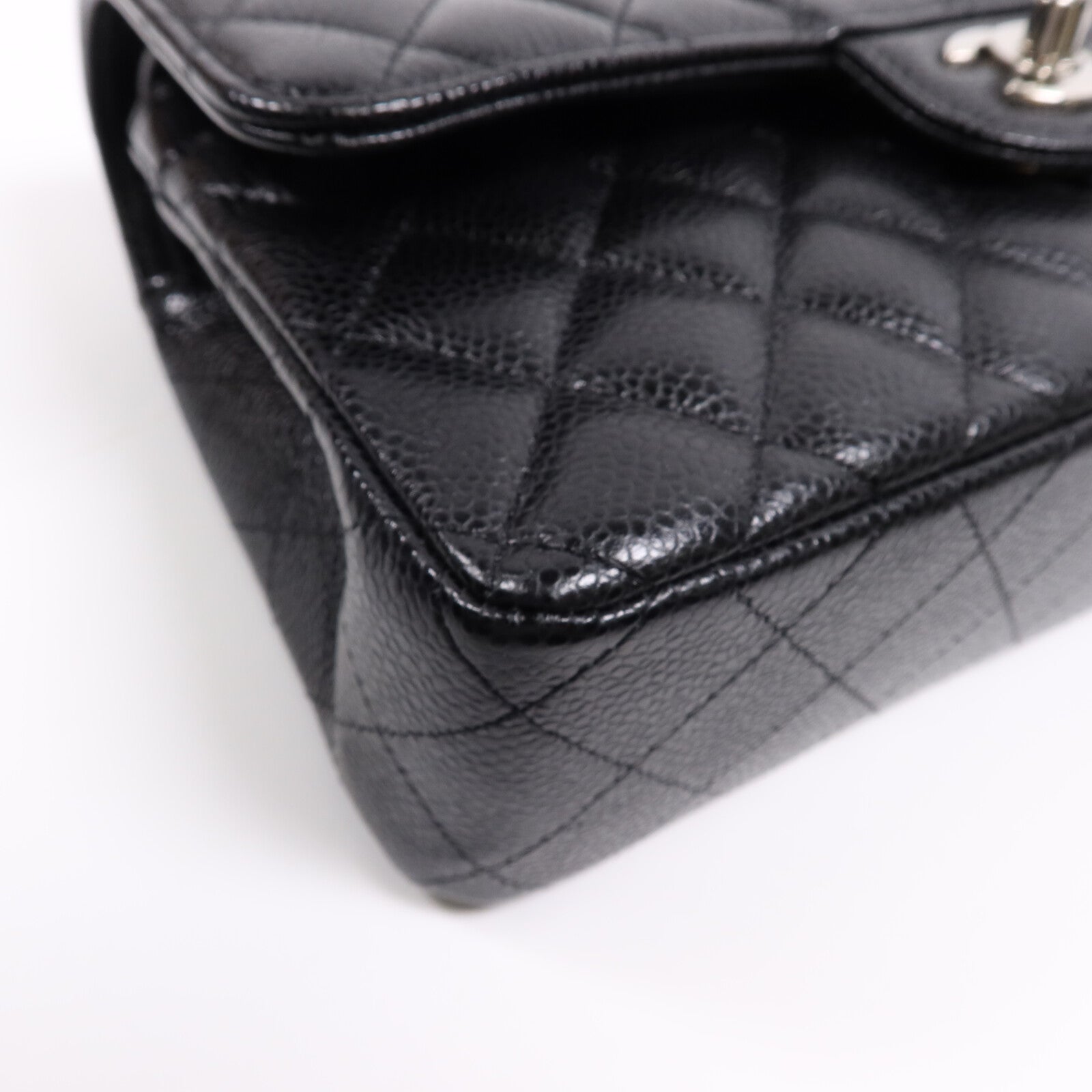 CHANEL 牛皮皮革Classic 23銀扣鏈帶肩背袋