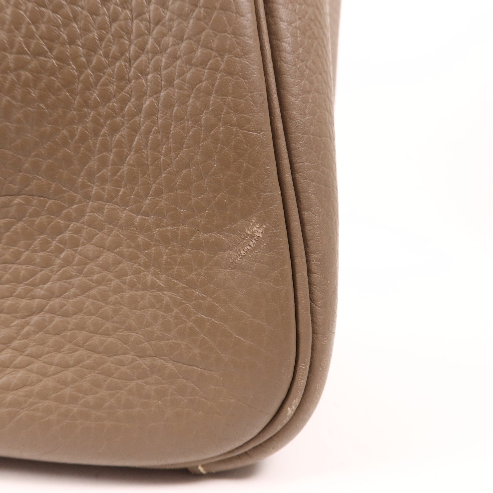 HERMES Clemence皮革Lindy 30銀扣手挽肩背兩用袋Etoupe