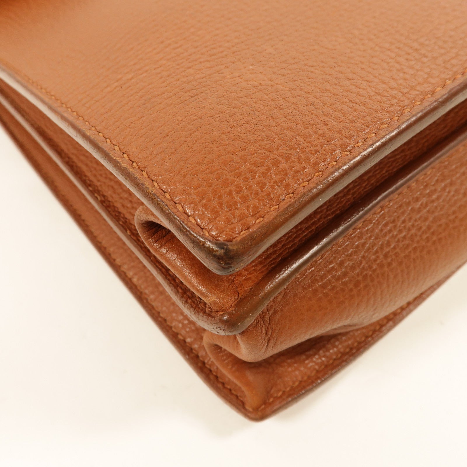 HERMES Togo皮革Sac A Depeches 38公事包Gold