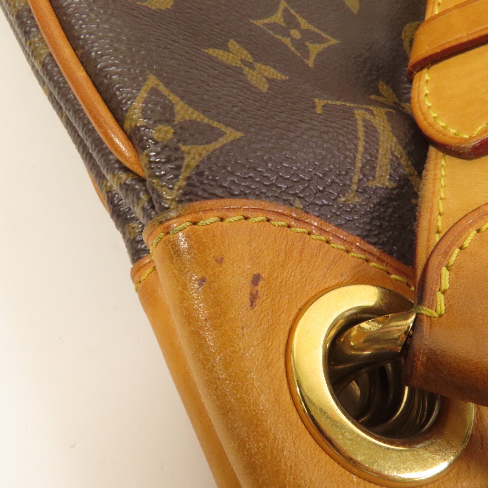 LOUIS VUITTON Monogram Galliera PM金扣肩背袋棕色
