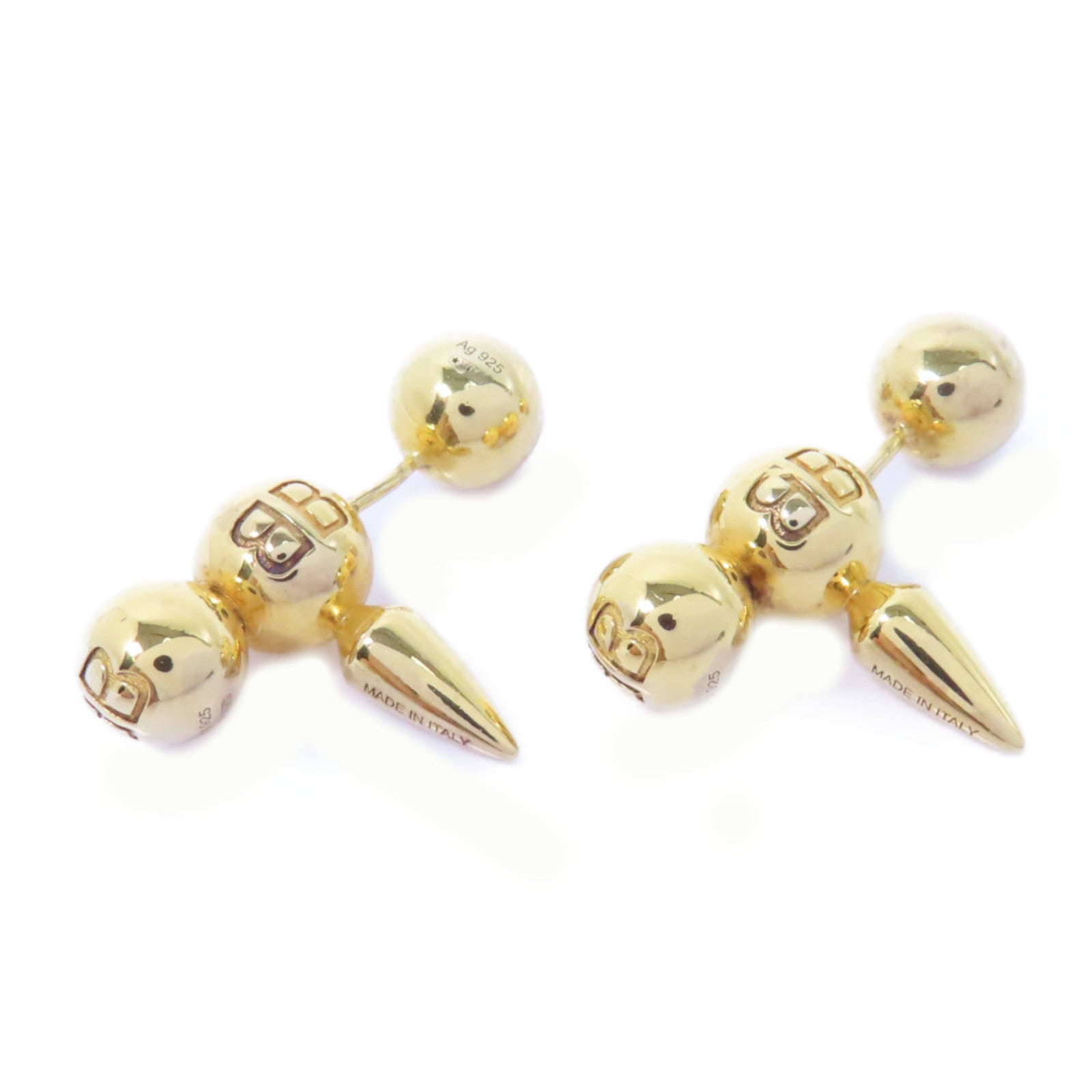 BALENCIAGA 925純銀Earrings耳環金色