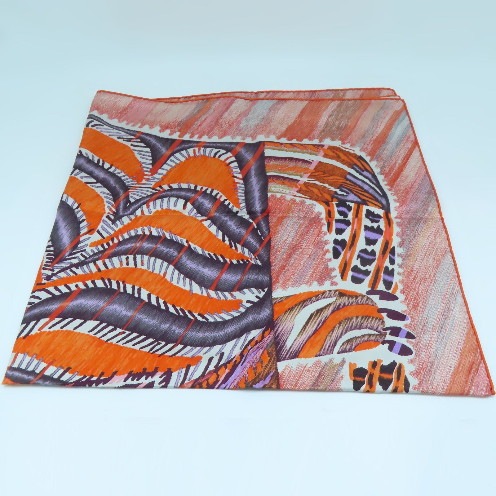 HERMES 【激減優惠精選】絲質Scarf 90x90絲巾橙色彩色