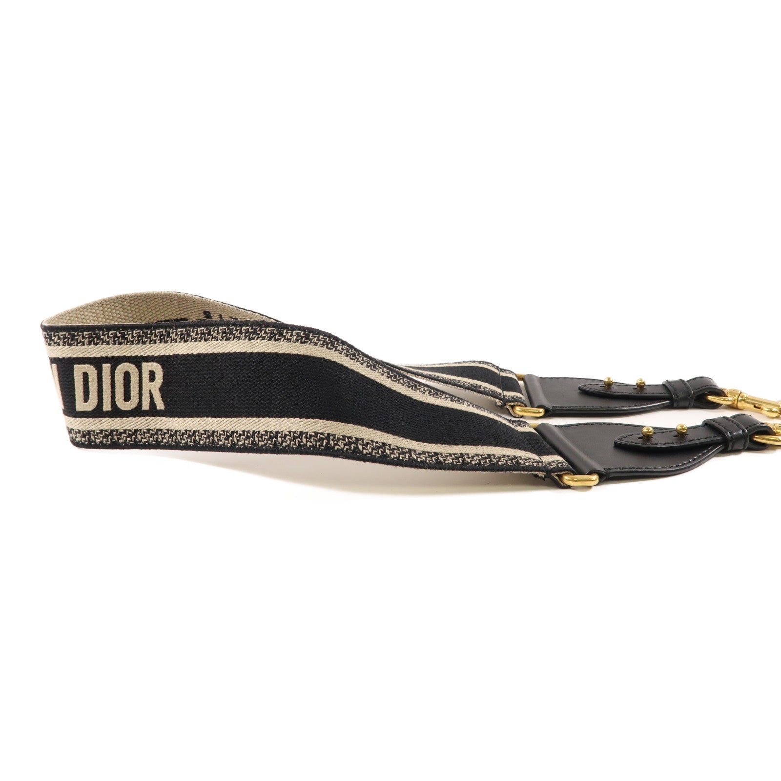 Dior 帆布Shoulder Strap With Ring金扣肩帶黑色