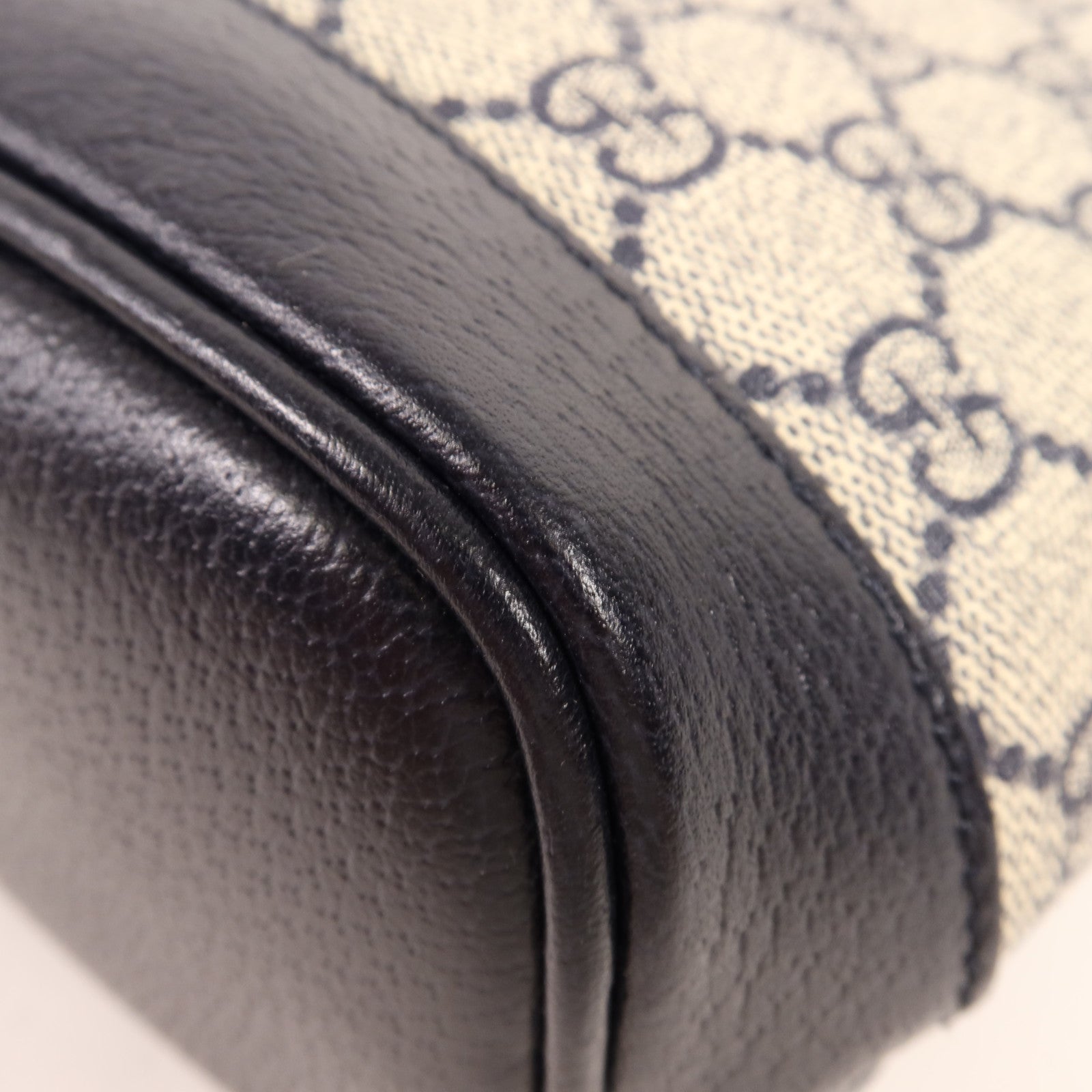 GUCCI 塗層帆布Shoulder Bag銀扣手挽肩背兩用袋