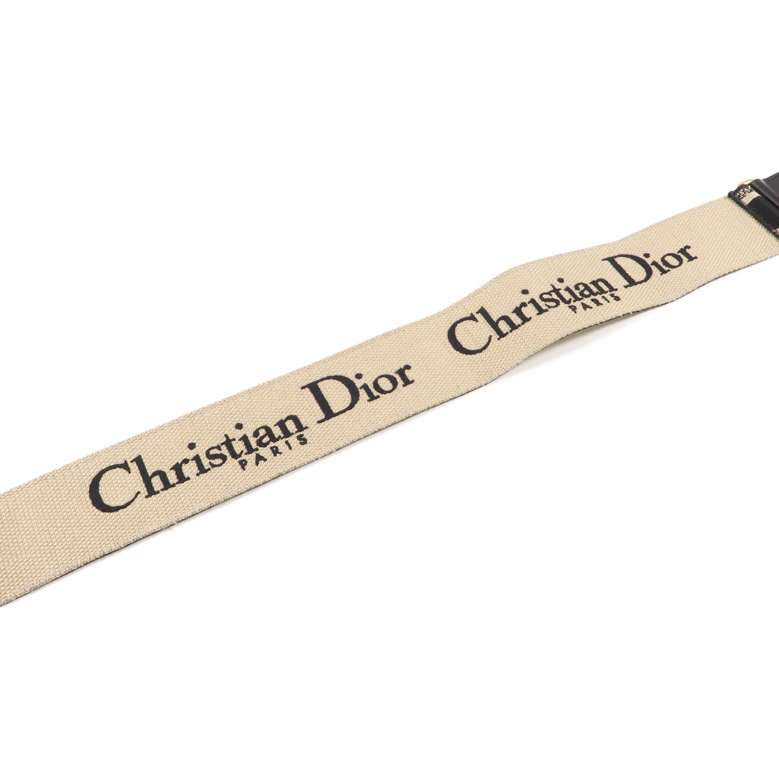 Dior 帆布Shoulder Strap With Ring金扣肩帶黑色