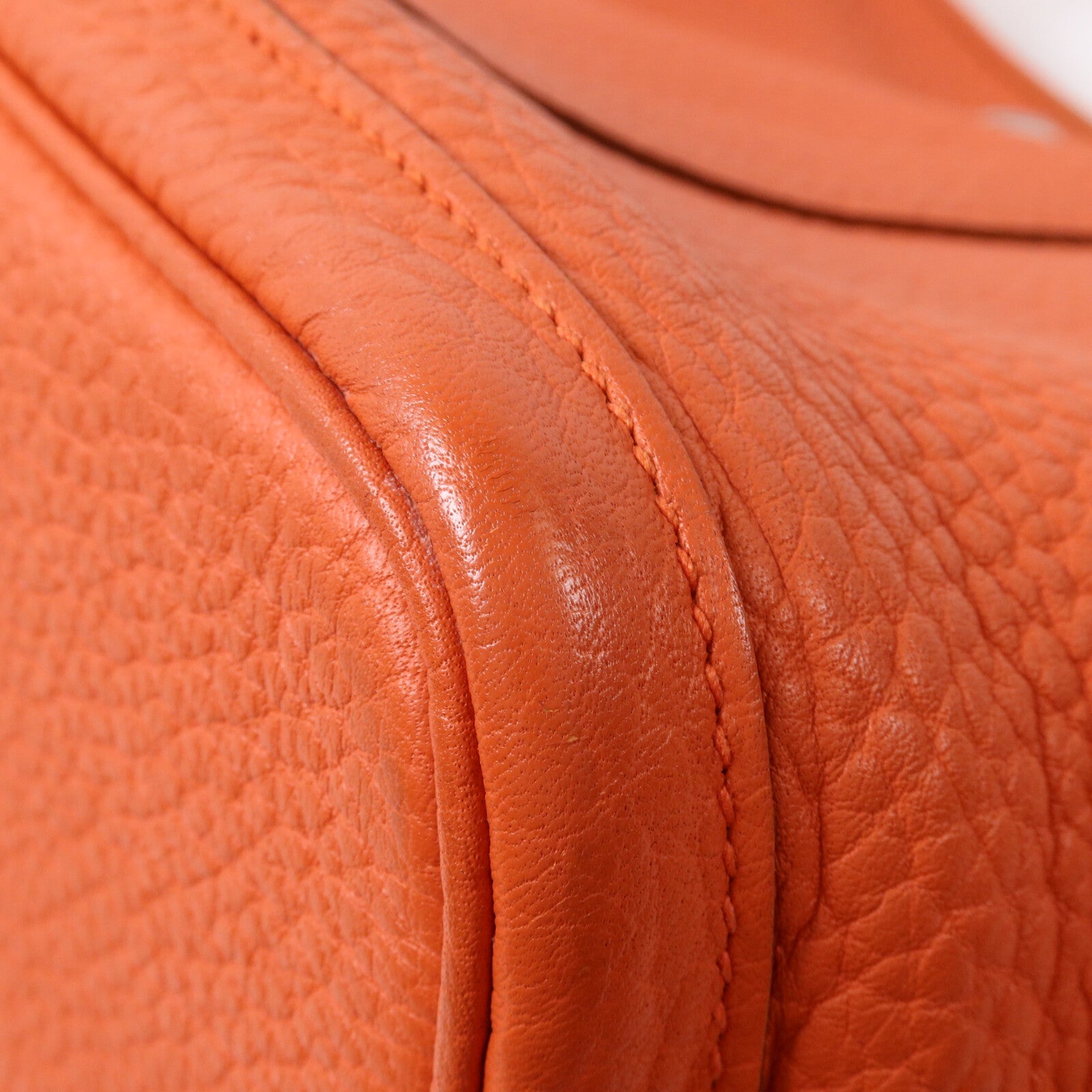 HERMES Clemence皮革Garden Party PM手挽袋Feu