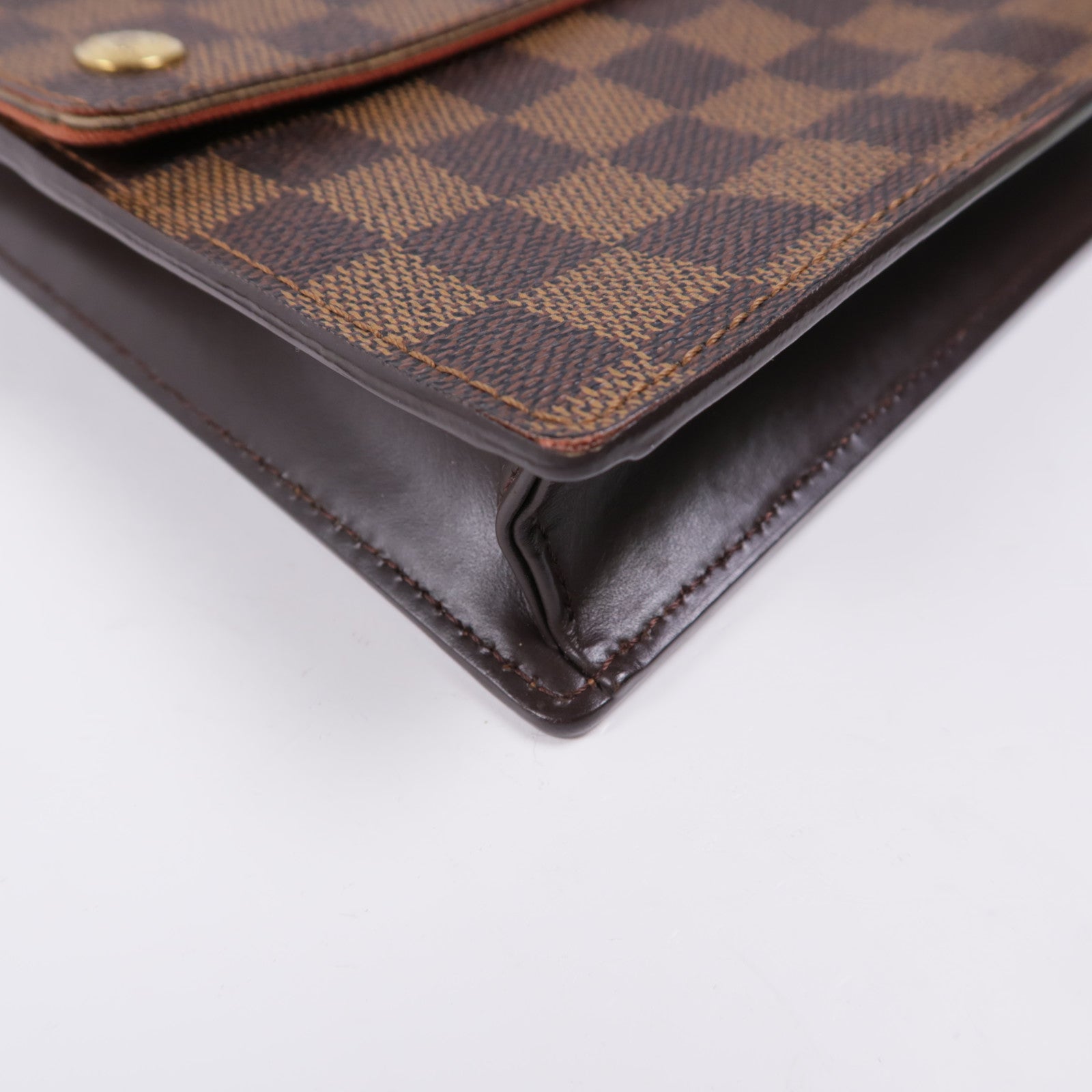 LOUIS VUITTON LV GHW Ebene Portobello Shoulder Bag N45271 Damier Brown