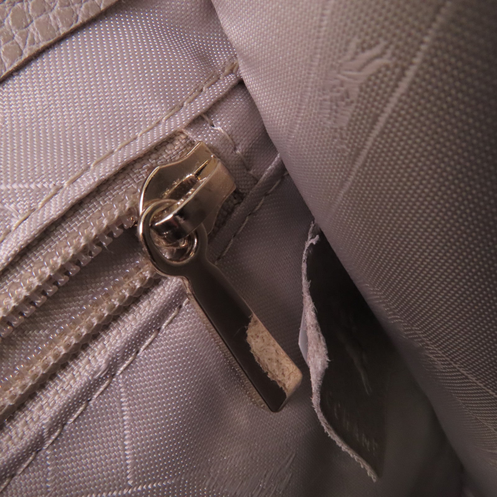 Longchamp 牛皮皮革Shoulder Bag金扣肩背袋灰色