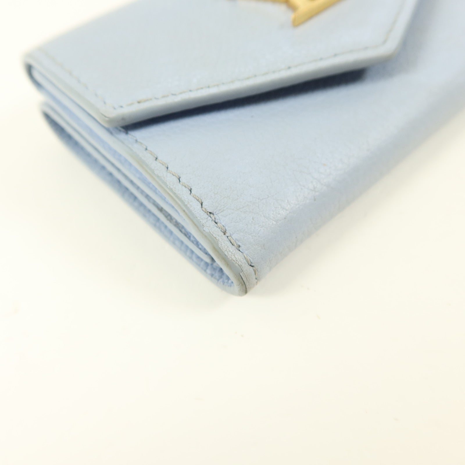 LOUIS VUITTON 牛皮皮革Lock Mini Fold Wallet金扣錢包