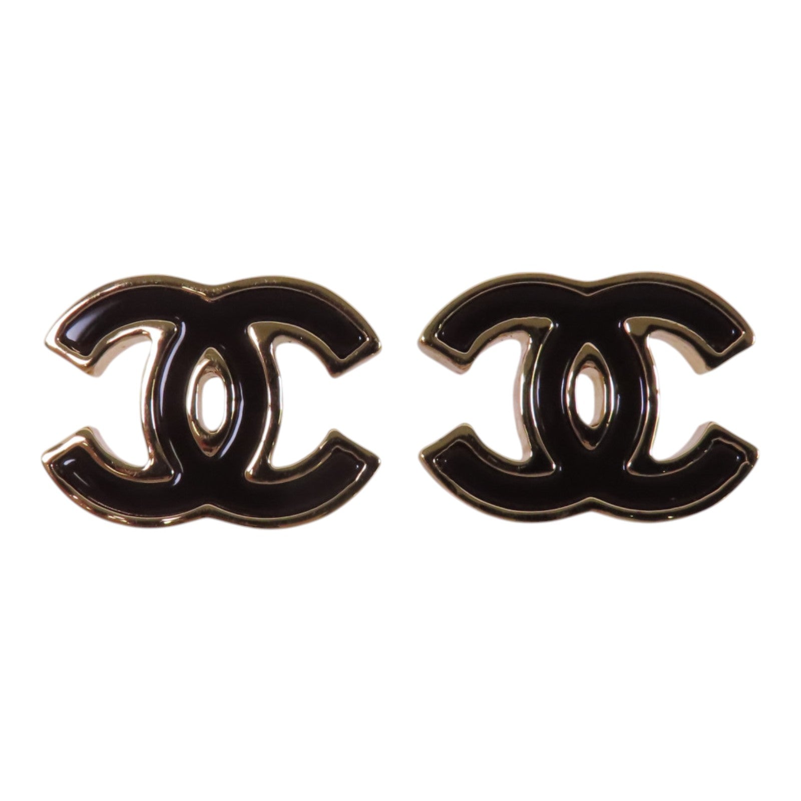 CHANEL 金屬CC Earrings金扣耳環