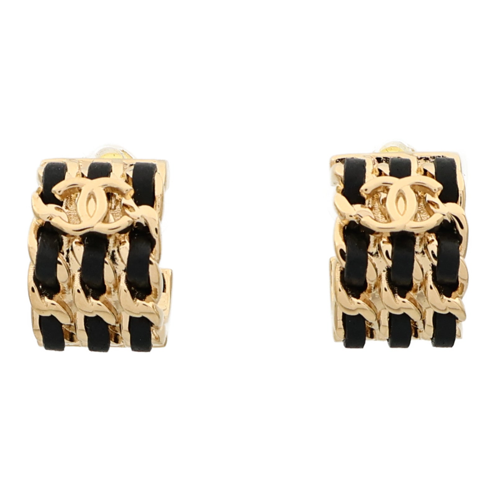 CHANEL 金屬/羊皮皮革Earrings耳環