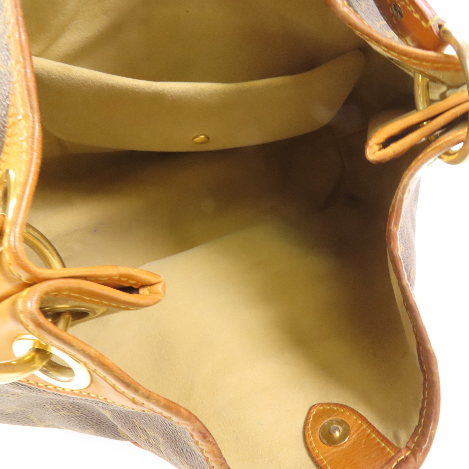 LOUIS VUITTON Monogram Galliera PM金扣肩背袋棕色