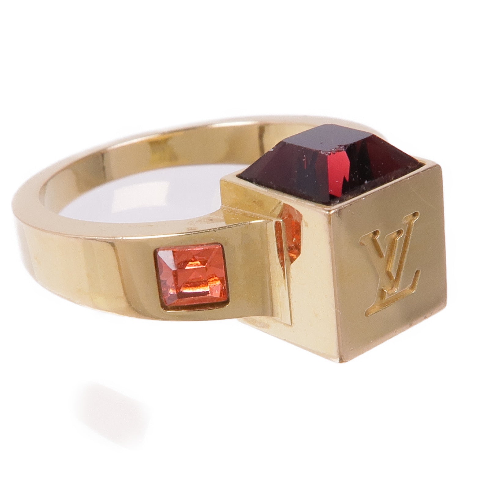 LOUIS VUITTON 黃銅Gamble Ring戒指LV#S US#5