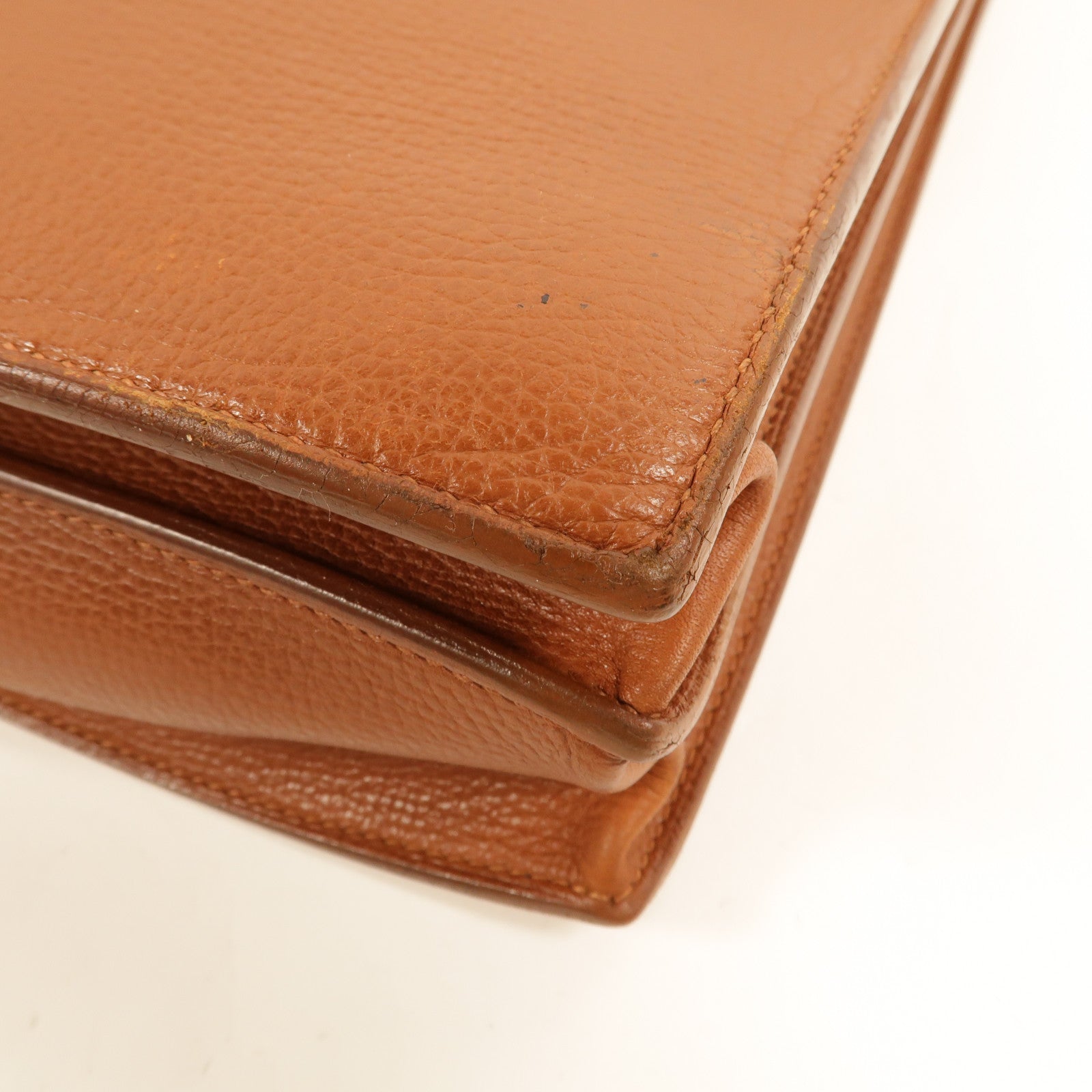 HERMES Togo皮革Sac A Depeches 38公事包Gold