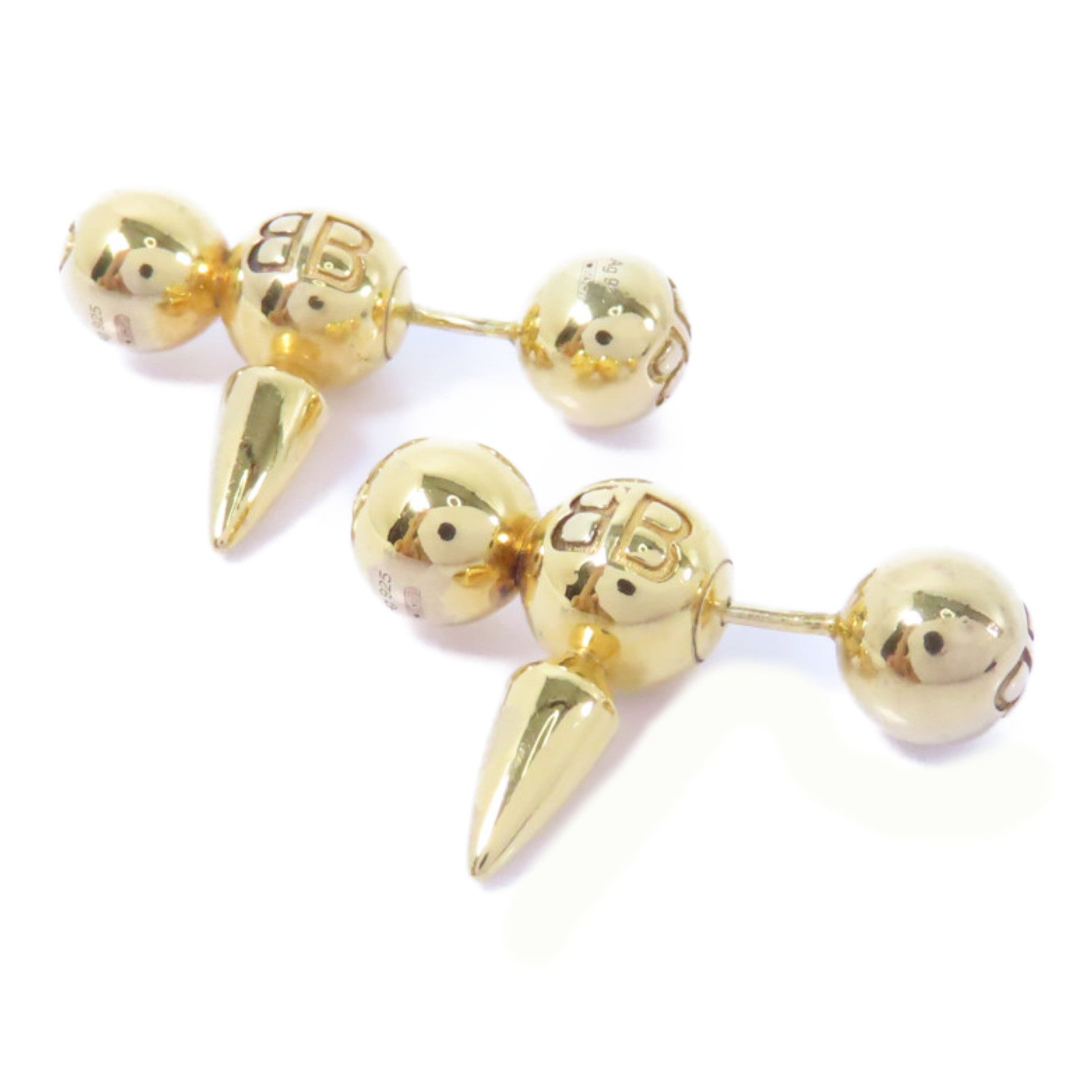 BALENCIAGA 925純銀Earrings耳環金色