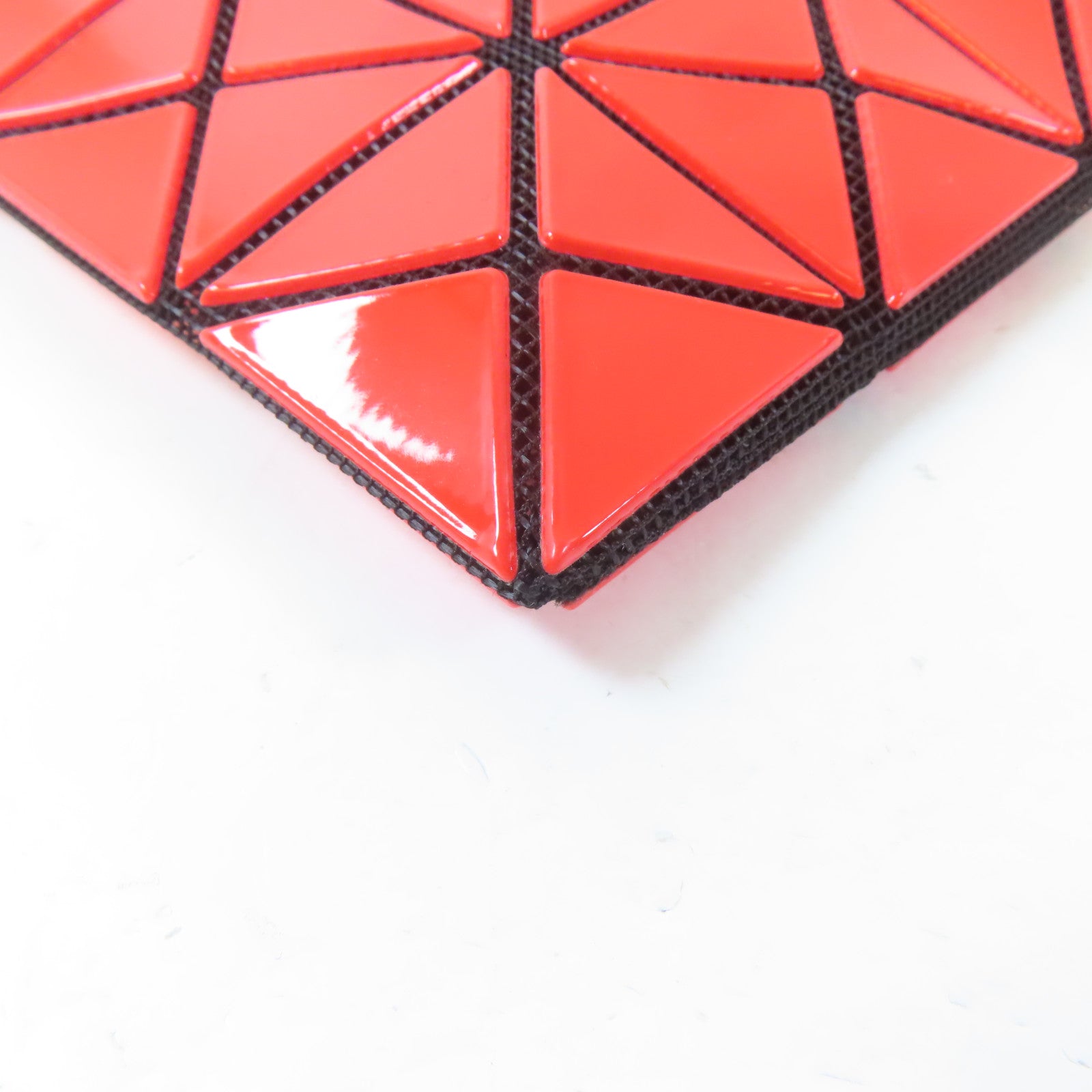 BAOBAO ISSEYMIYAKE 塗層帆布Cross Carry Bag黑扣肩背袋橙紅色