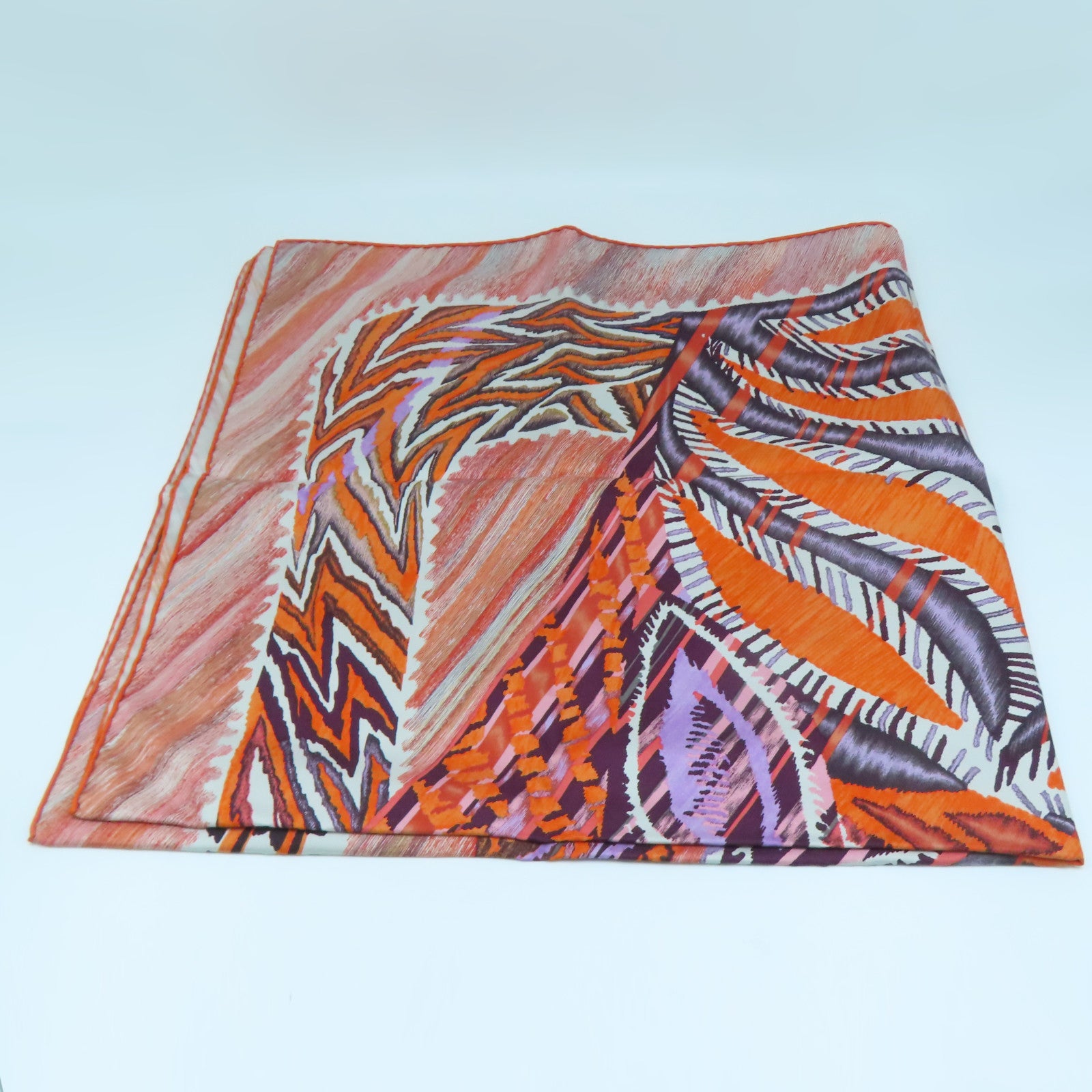 HERMES 【激減優惠精選】絲質Scarf 90x90絲巾橙色彩色