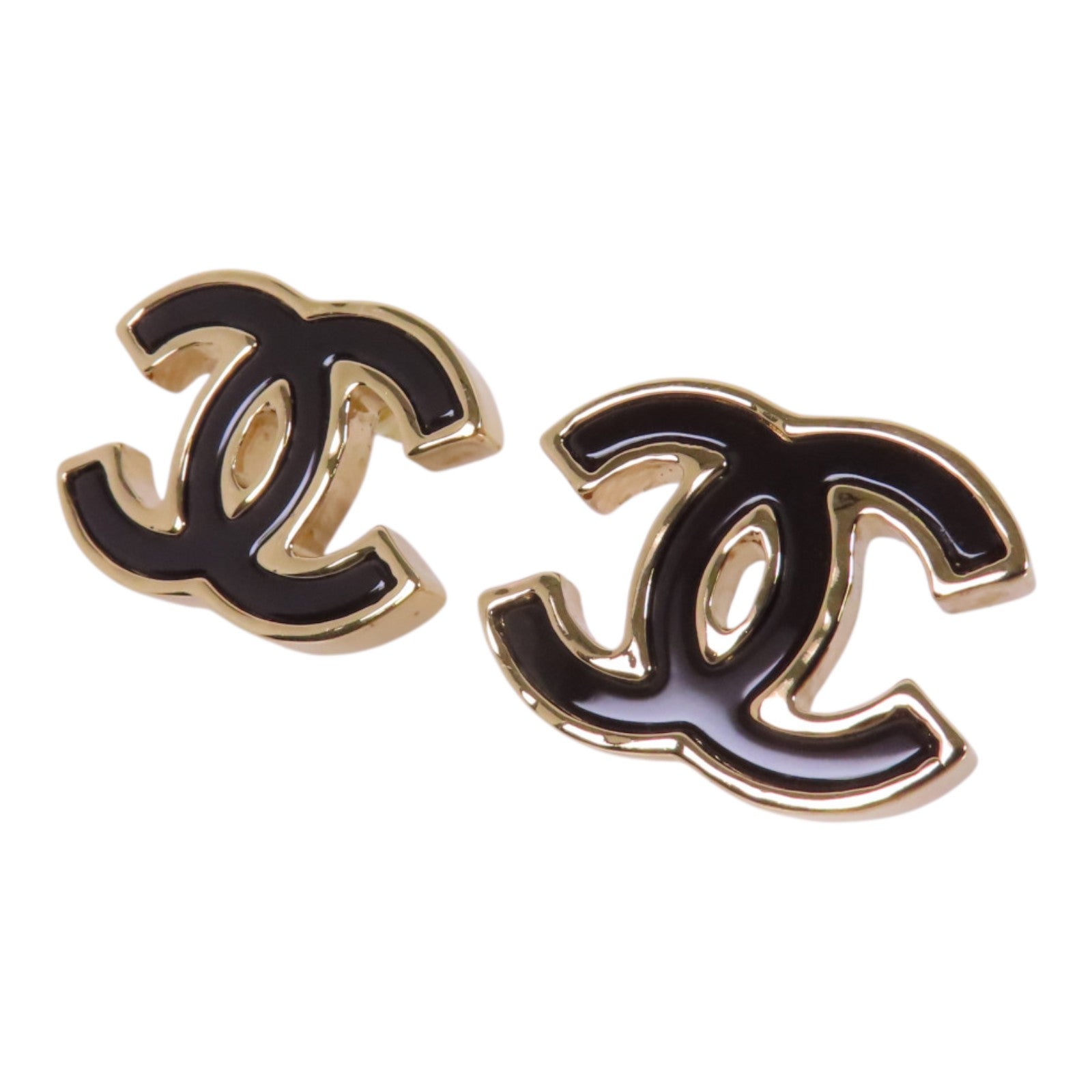 CHANEL 金屬CC Earrings金扣耳環