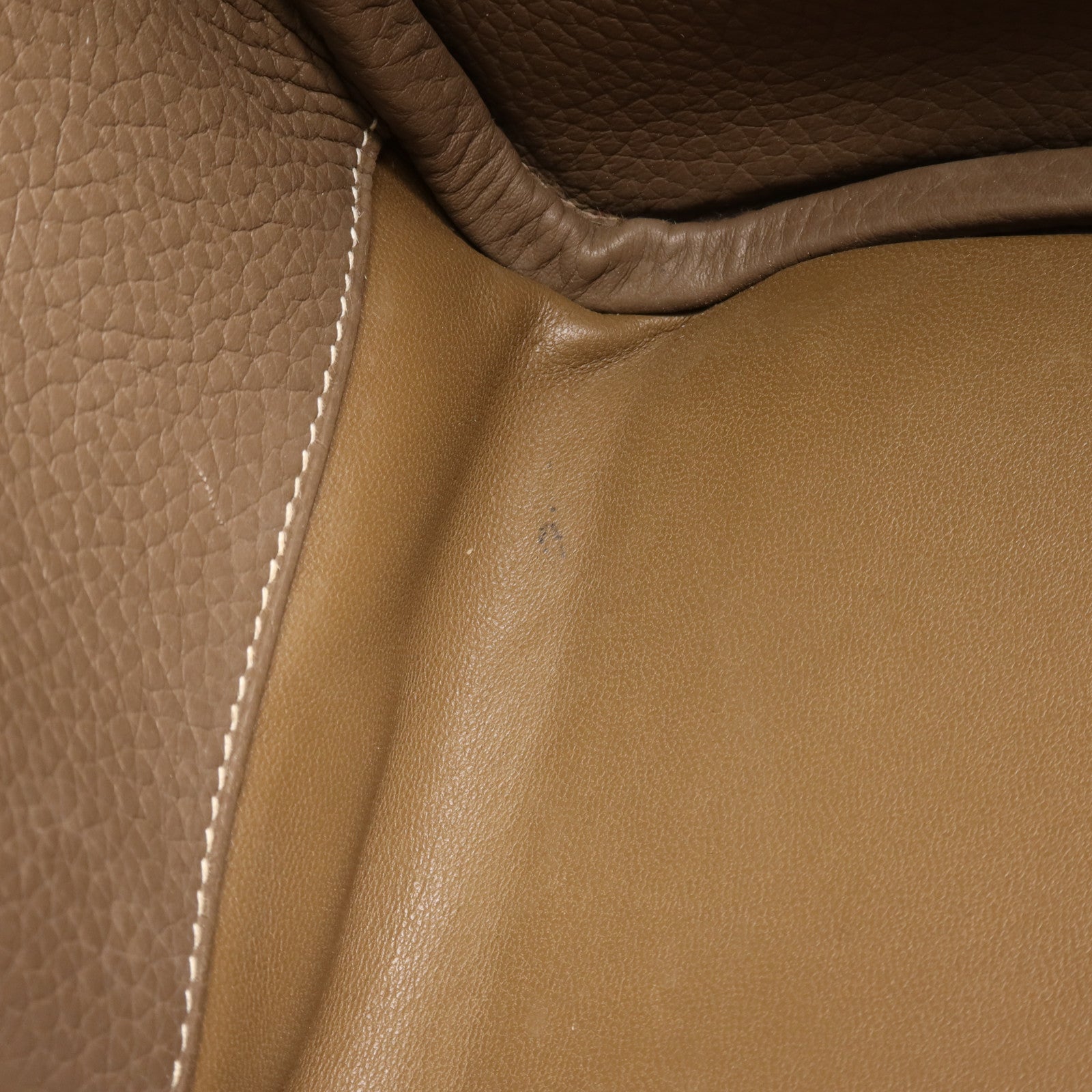 HERMES Clemence皮革Lindy 30銀扣手挽肩背兩用袋Etoupe