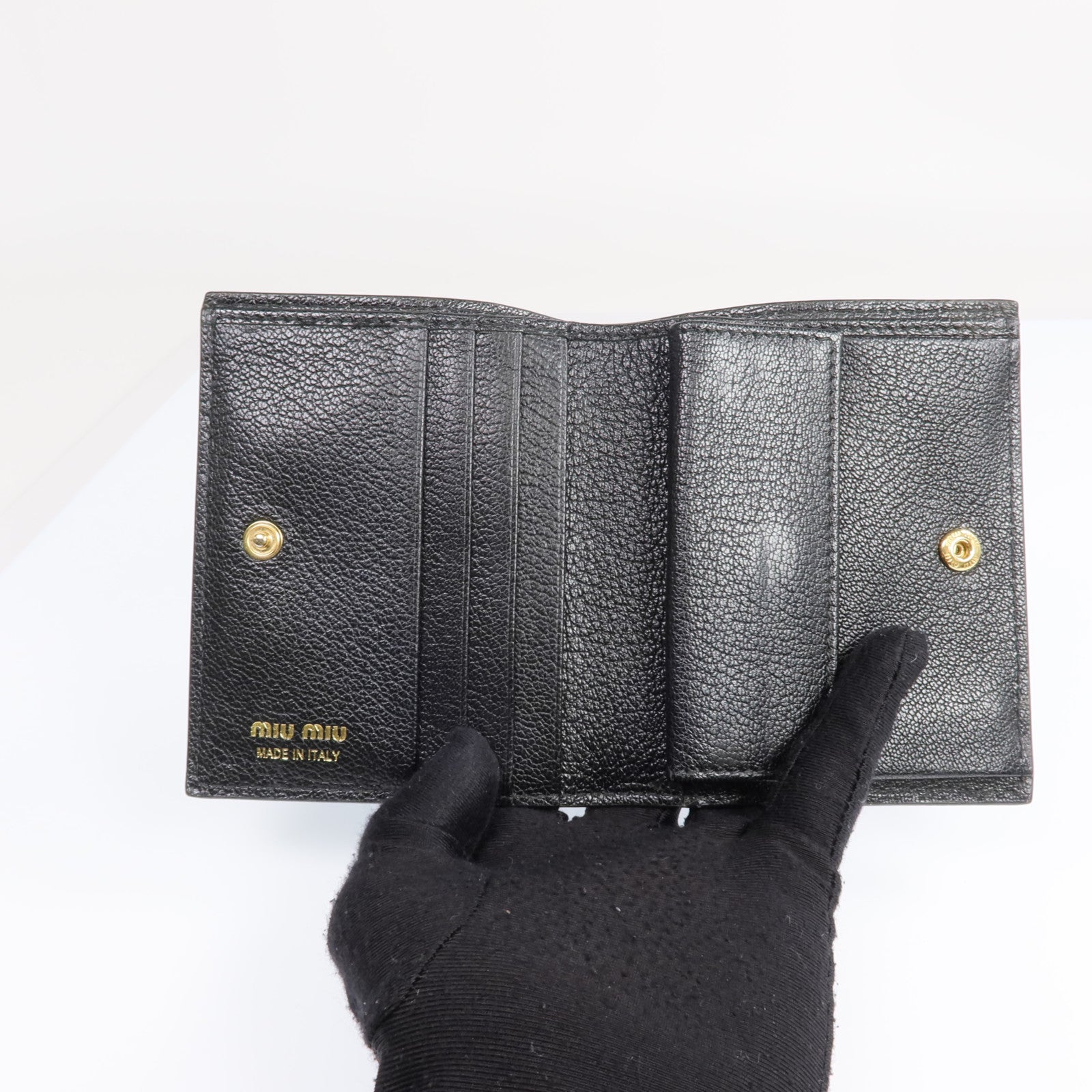 Miu Miu 山羊皮皮革Wallet金扣錢包