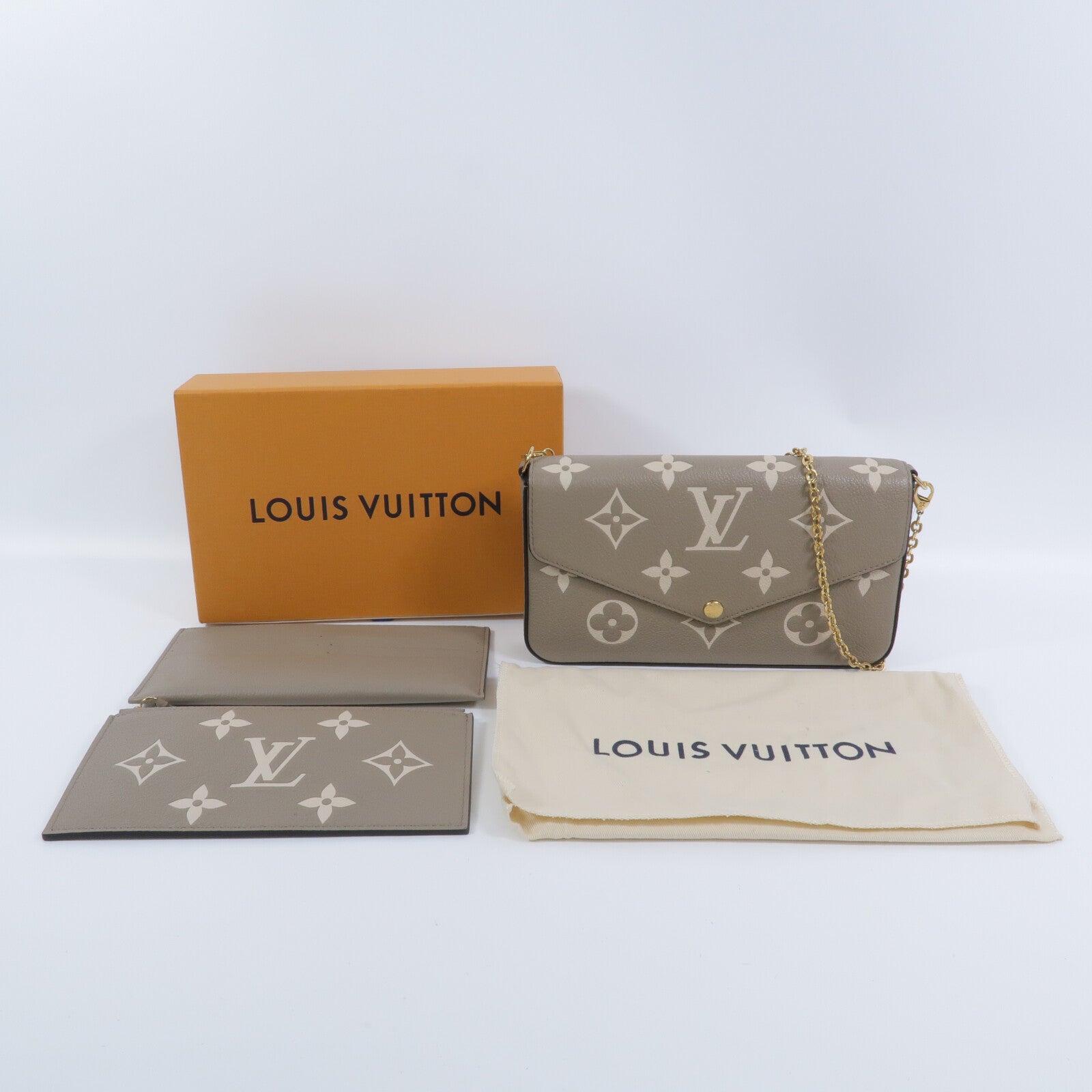 LOUIS VUITTON Monogram Empreinte Pochette Felicie鏈帶肩背袋