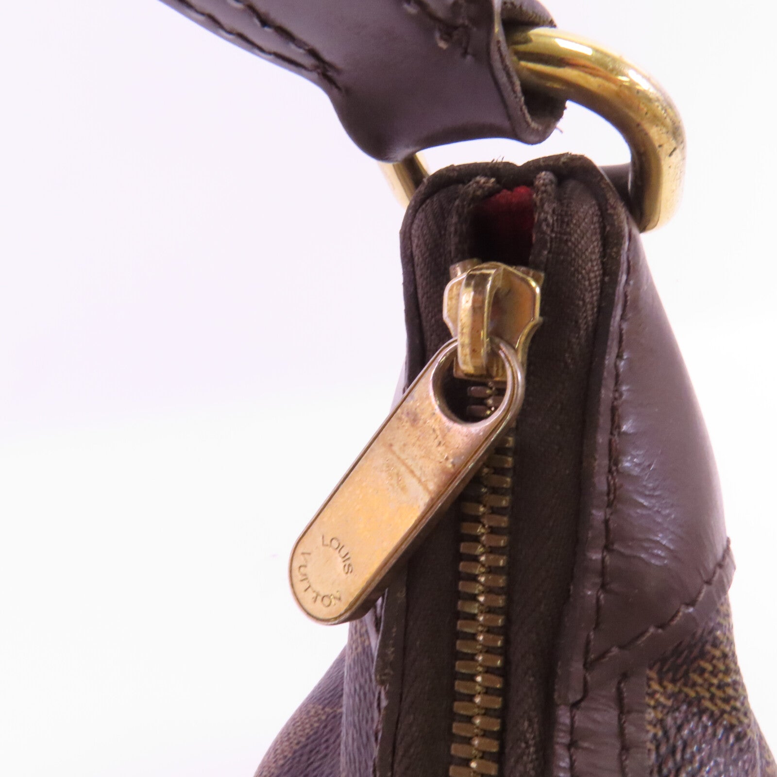 LOUIS VUITTON 【激減優惠】Damier Ebene Thames PM金扣肩背袋