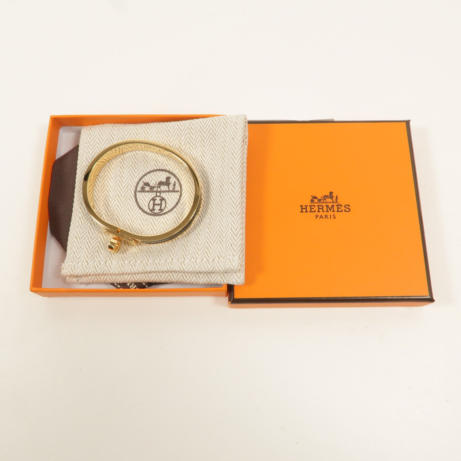 HERMES 金屬Mini Clic Kelly手鐲
