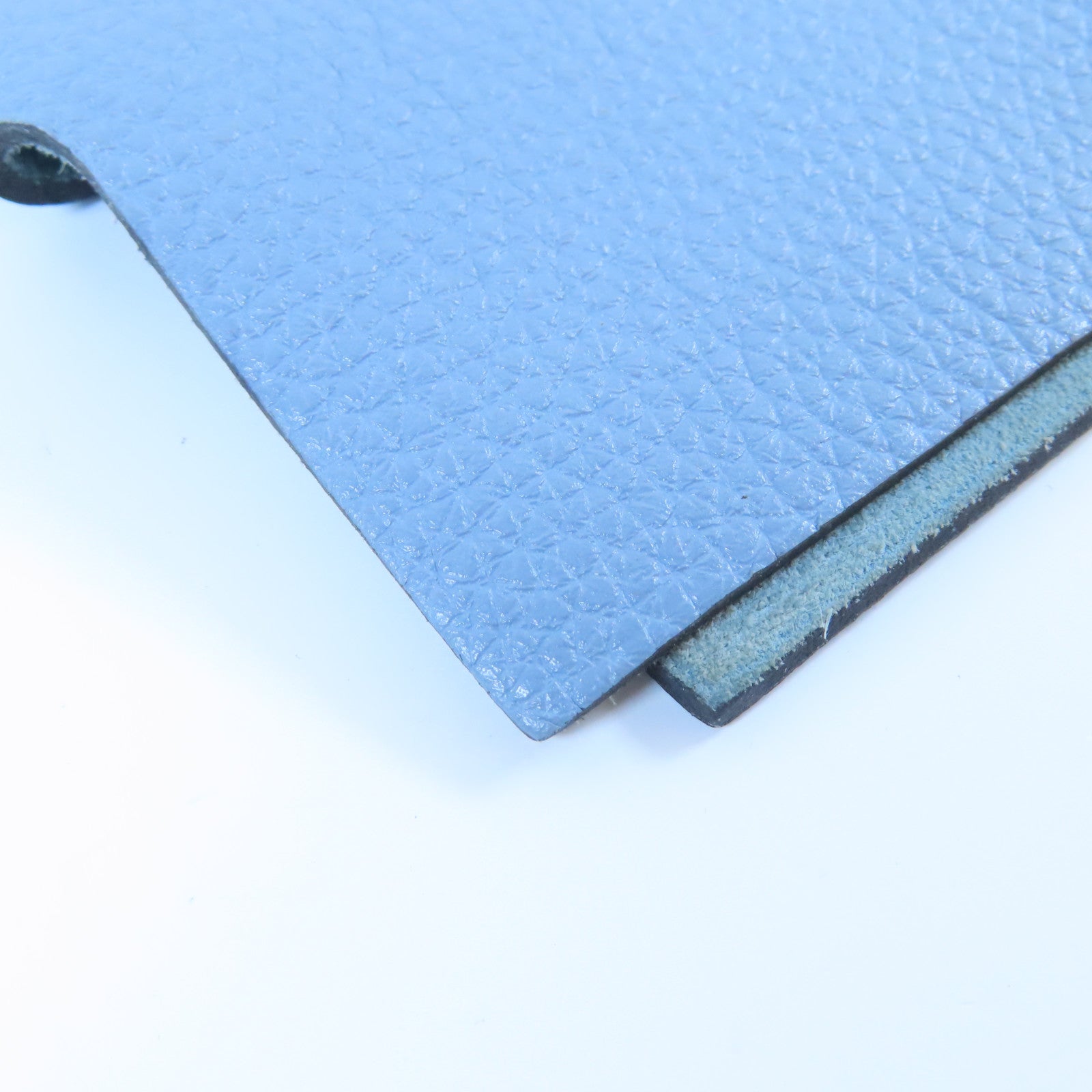 HERMES 【激減優惠】Togo皮革Notebook Case銀扣筆記本封面灰藍色