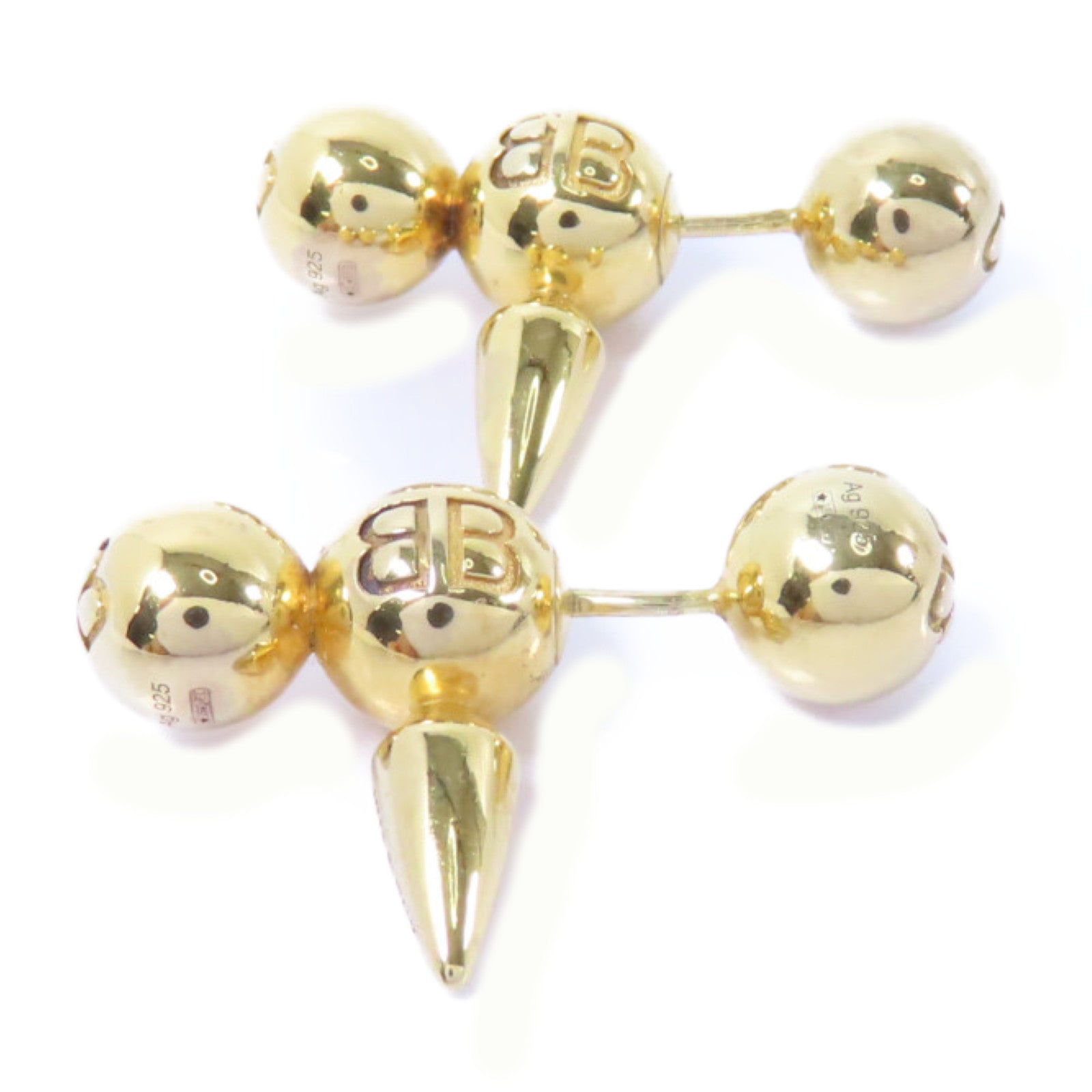 BALENCIAGA 925純銀Earrings耳環金色