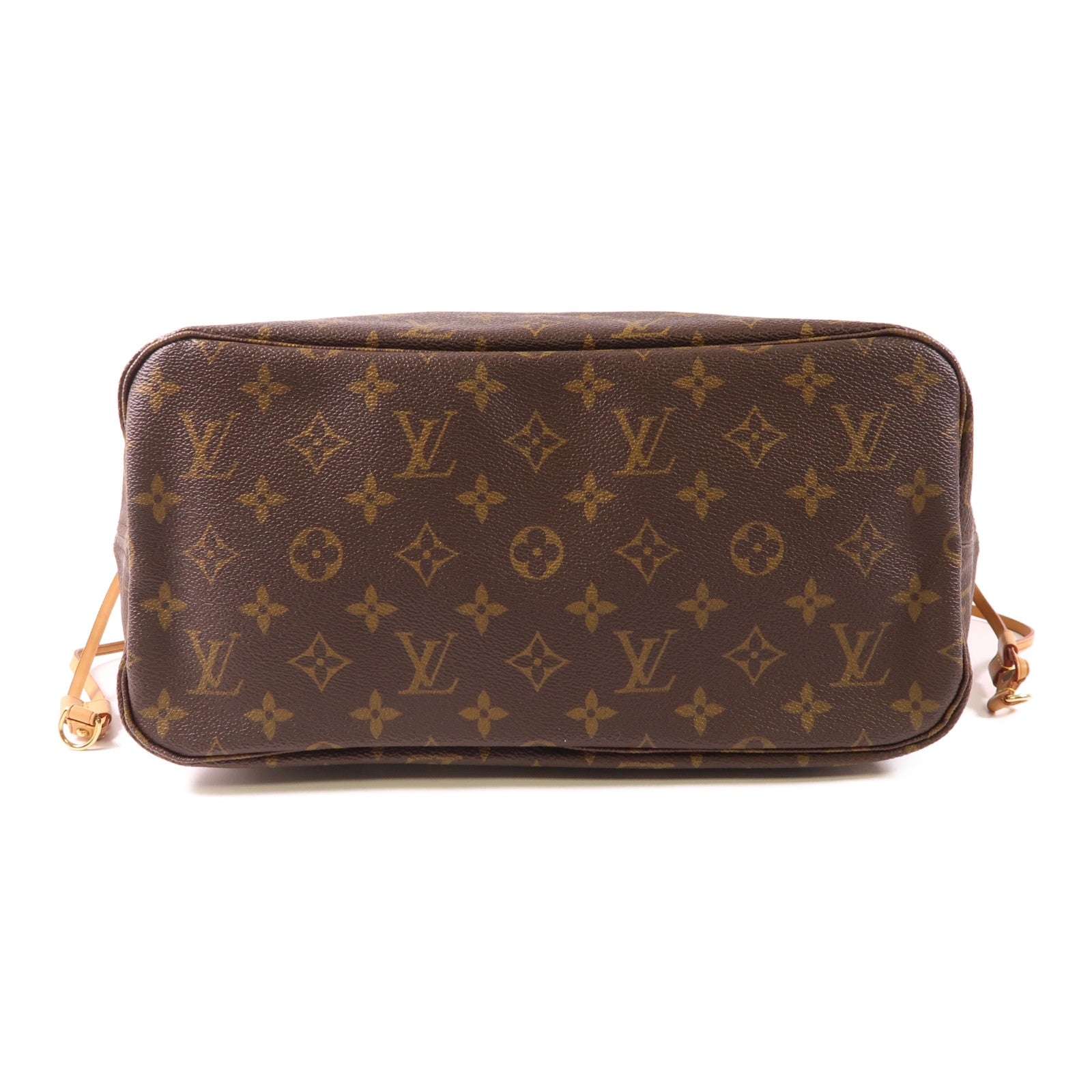 LOUIS VUITTON Monogram Neverfull MM金扣手挽袋