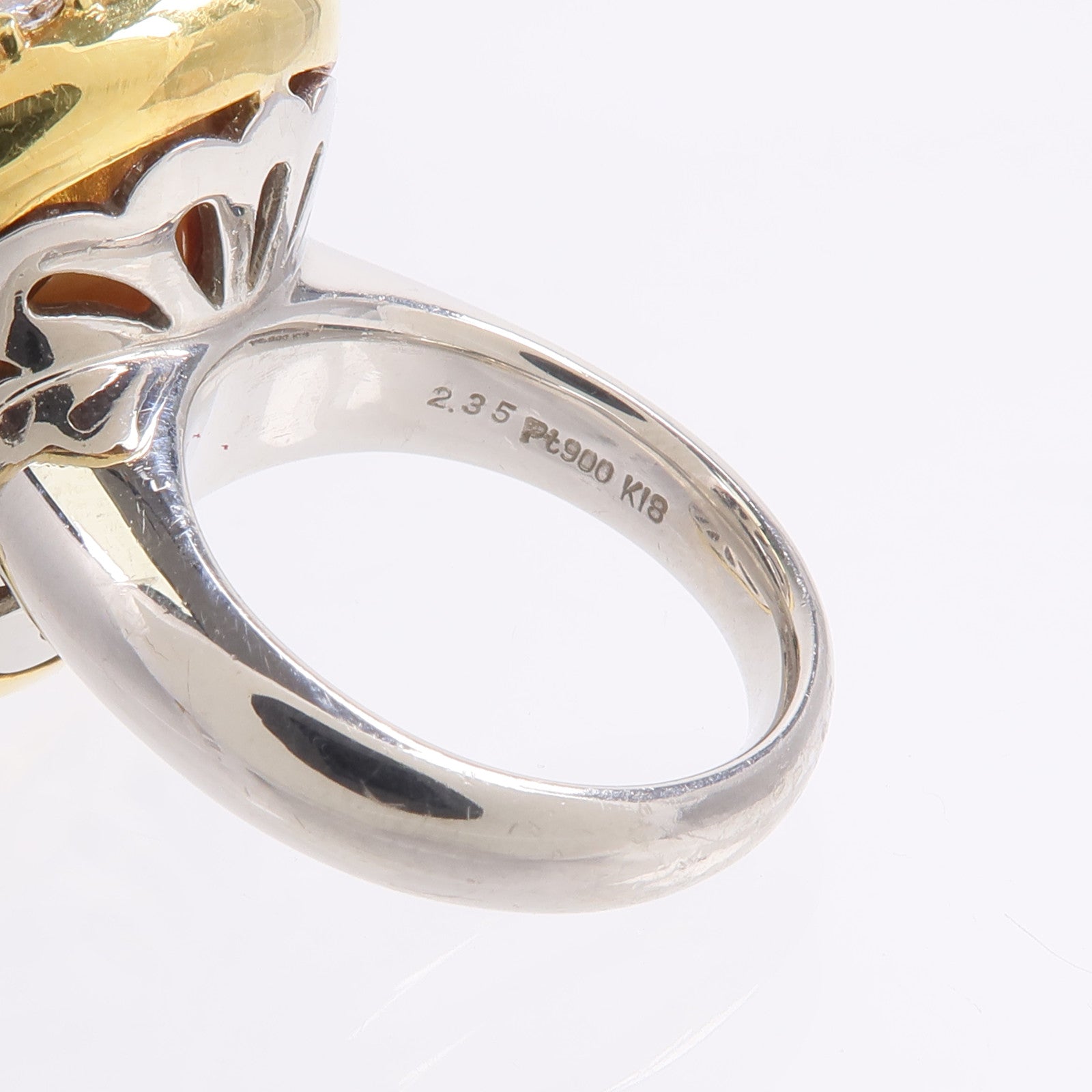 JEWELRY 18K黃金/PT900鉑金Pearl Diamond Ring珍珠/鑽石戒指