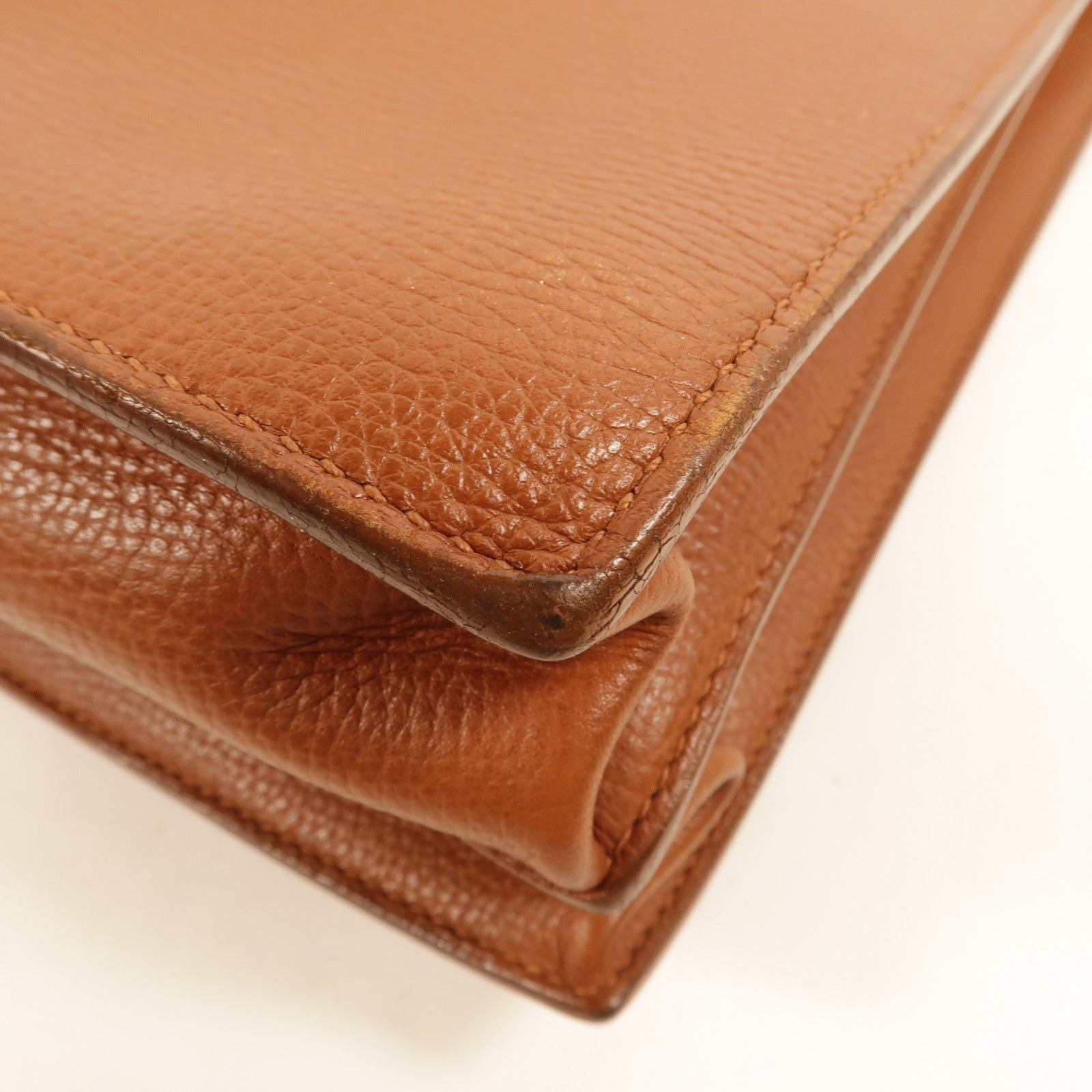 HERMES Togo皮革Sac A Depeches 38公事包Gold