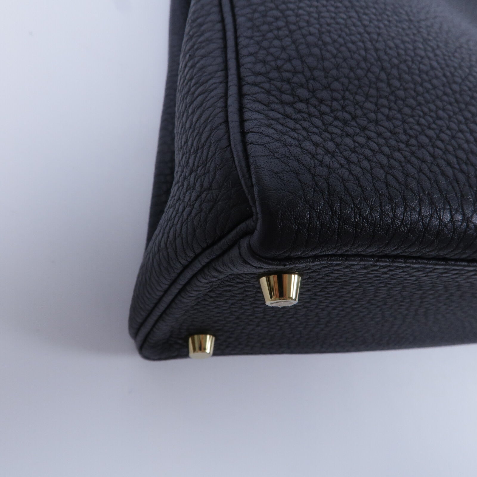 HERMES Clemence皮革Kelly 28手挽肩背兩用袋Noir