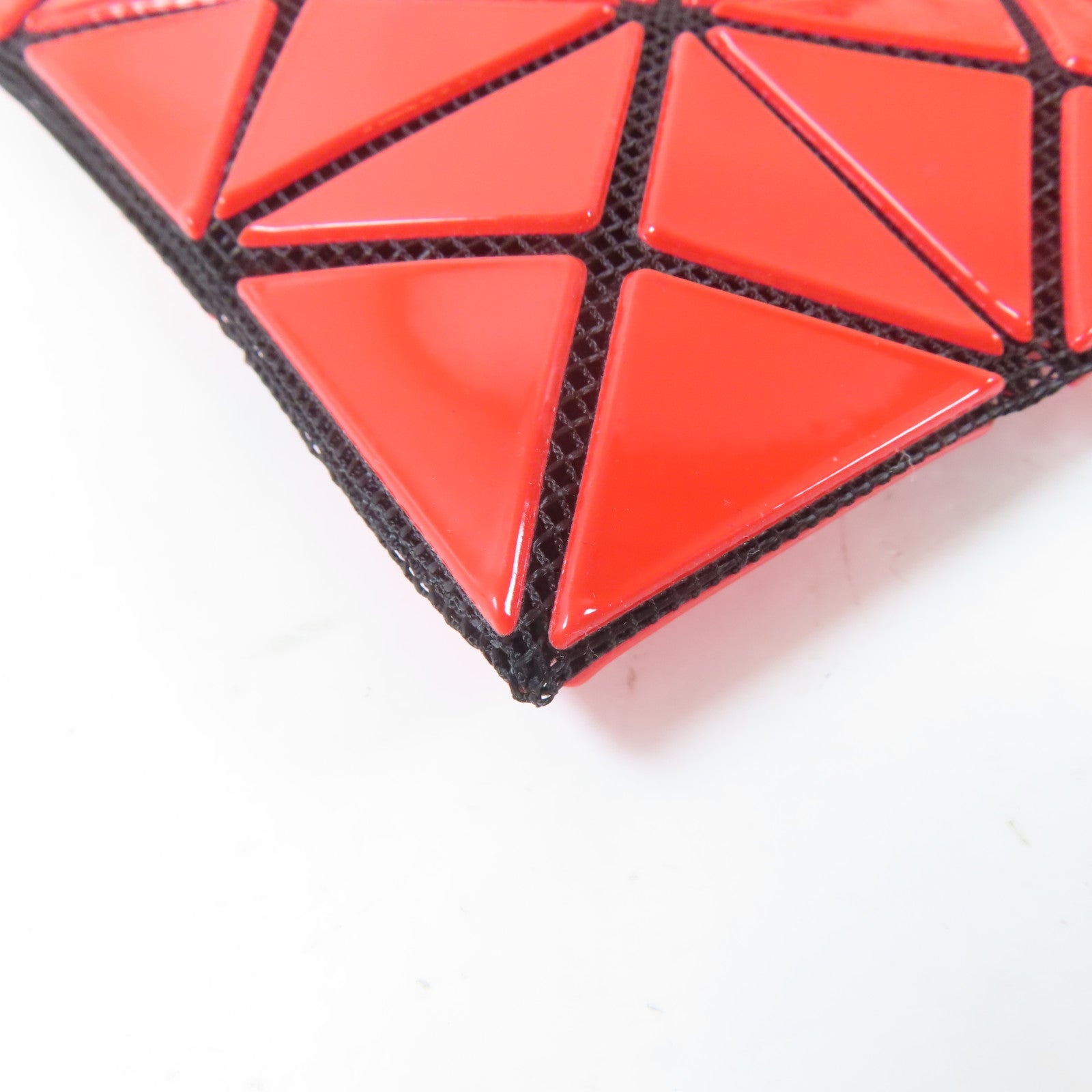 BAOBAO ISSEYMIYAKE 塗層帆布Cross Carry Bag黑扣肩背袋橙紅色