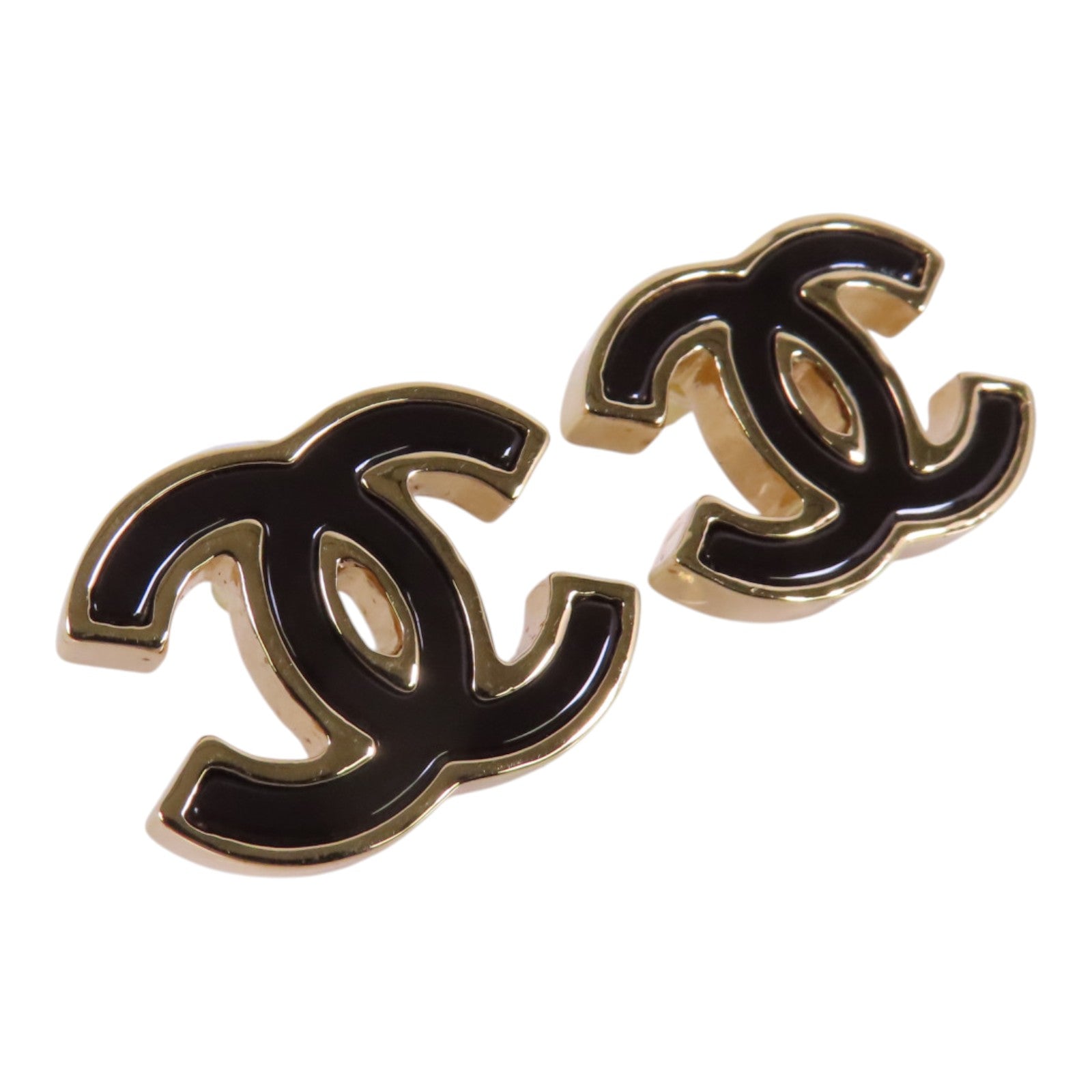 CHANEL 金屬CC Earrings金扣耳環