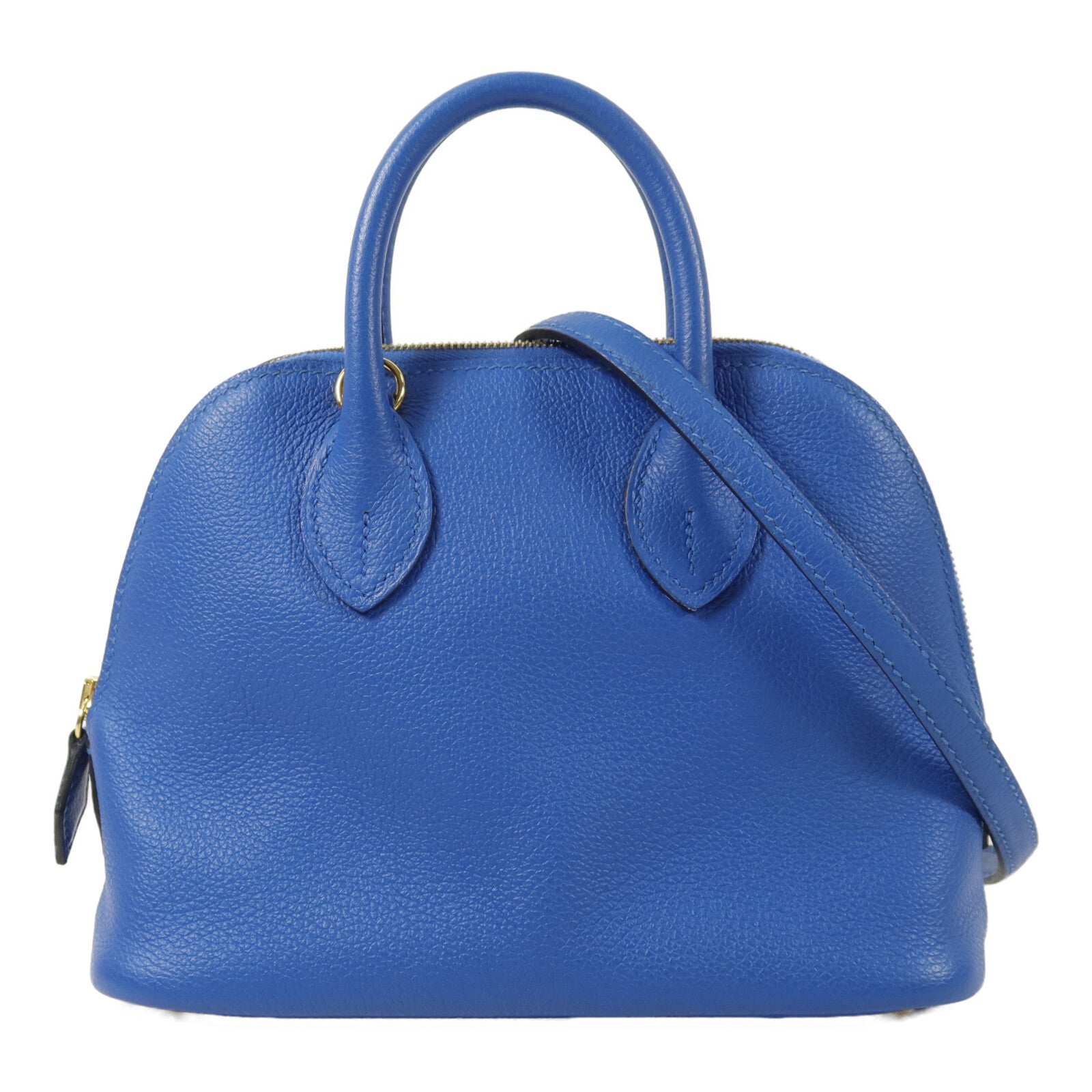 HERMES Evercolor皮革Bolide Mini手挽肩背兩用袋Bleu Zanzibar