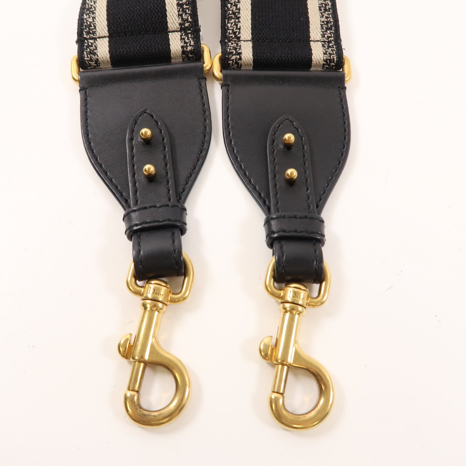 Dior 帆布Shoulder Strap With Ring金扣肩帶黑色