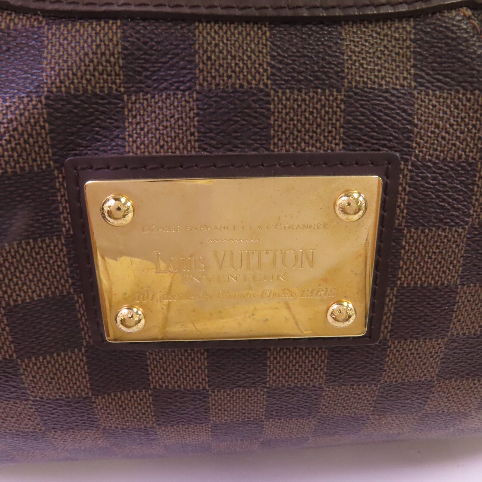 LOUIS VUITTON 【激減優惠】Damier Ebene Thames PM金扣肩背袋