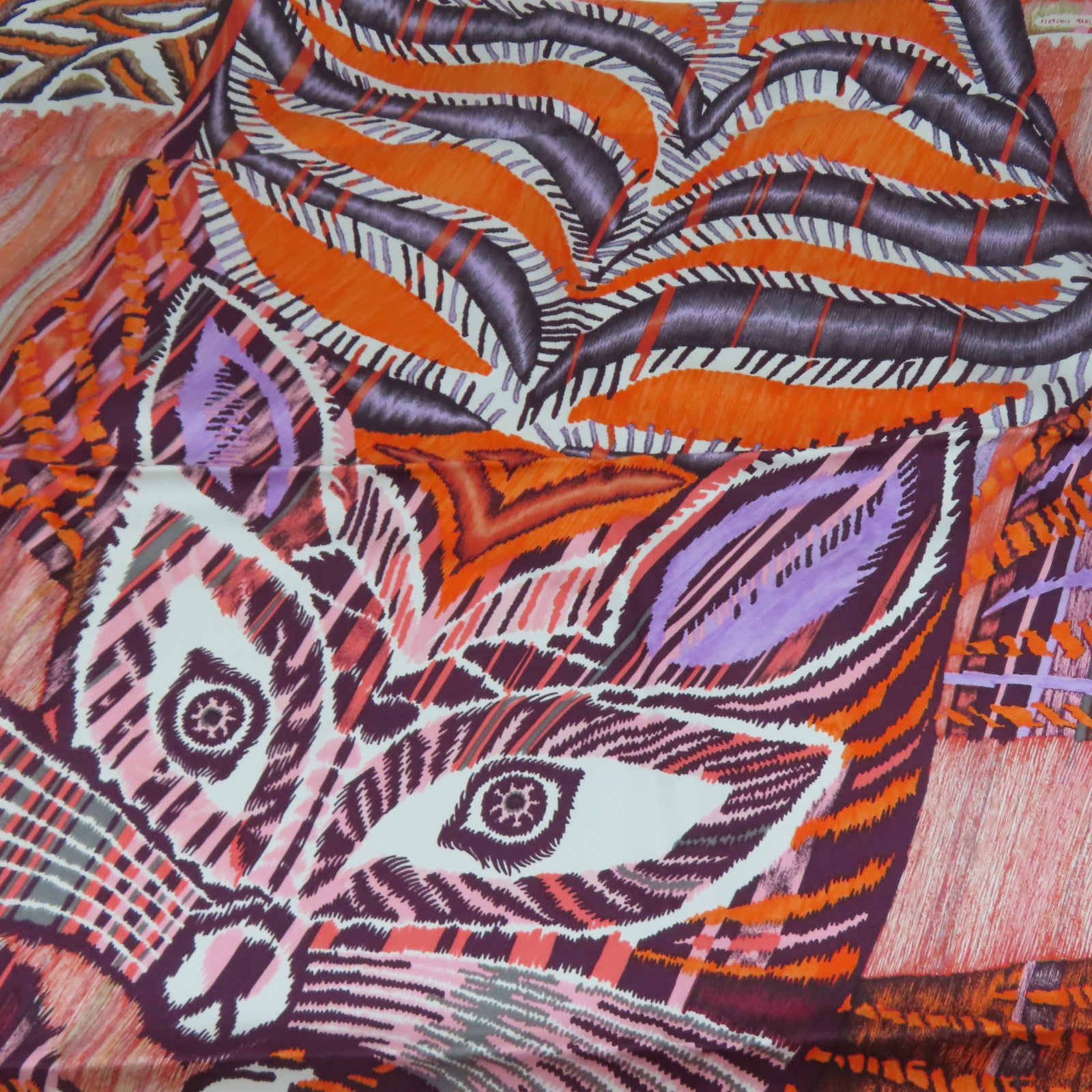 HERMES 【激減優惠精選】絲質Scarf 90x90絲巾橙色彩色