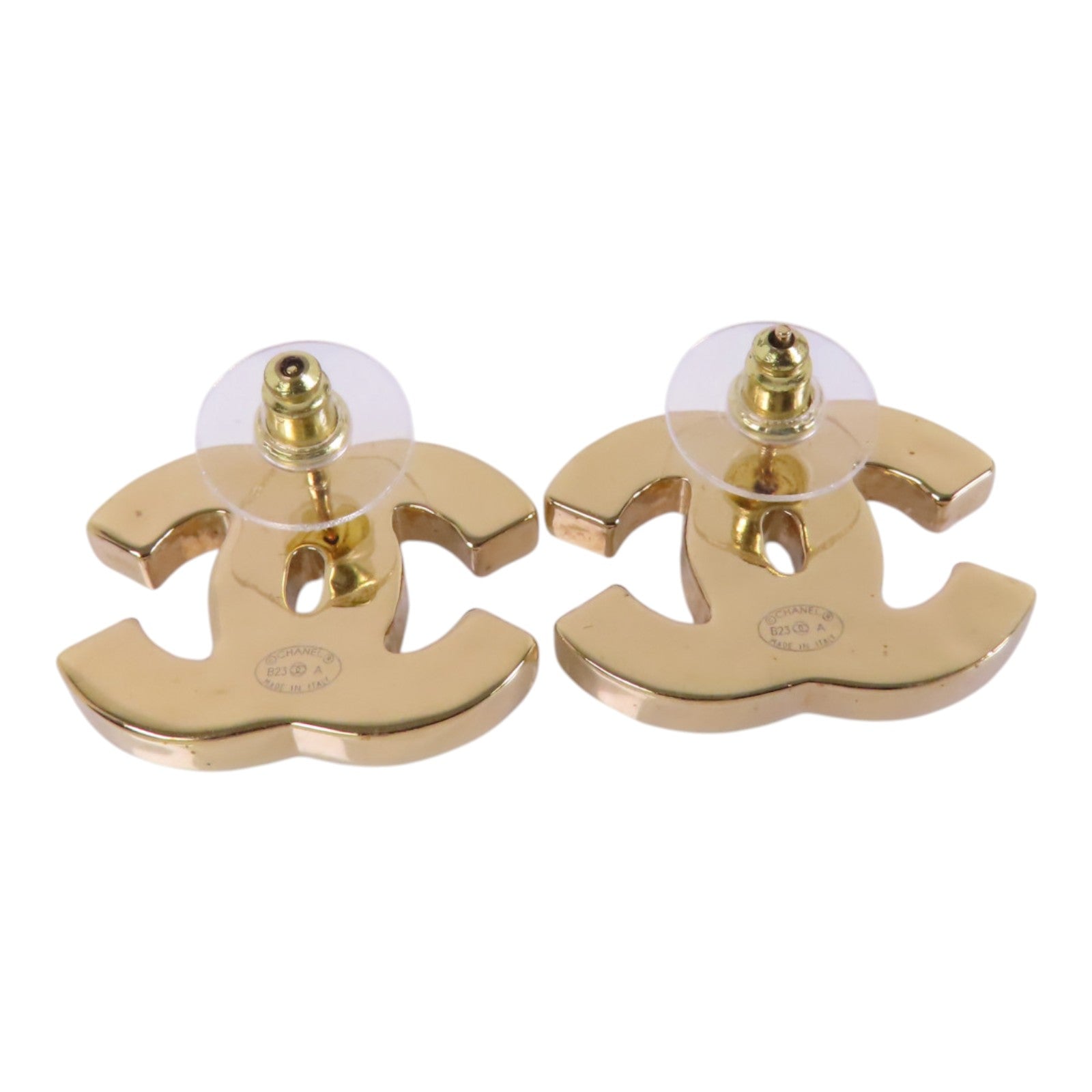 CHANEL 金屬CC Earrings金扣耳環