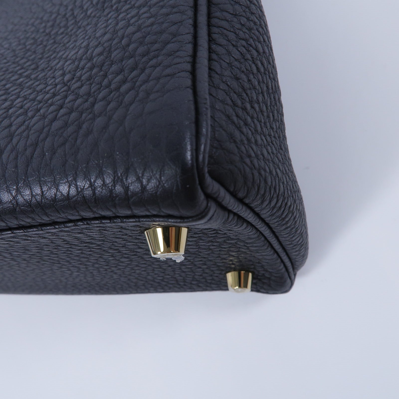 HERMES Clemence皮革Kelly 28手挽肩背兩用袋Noir