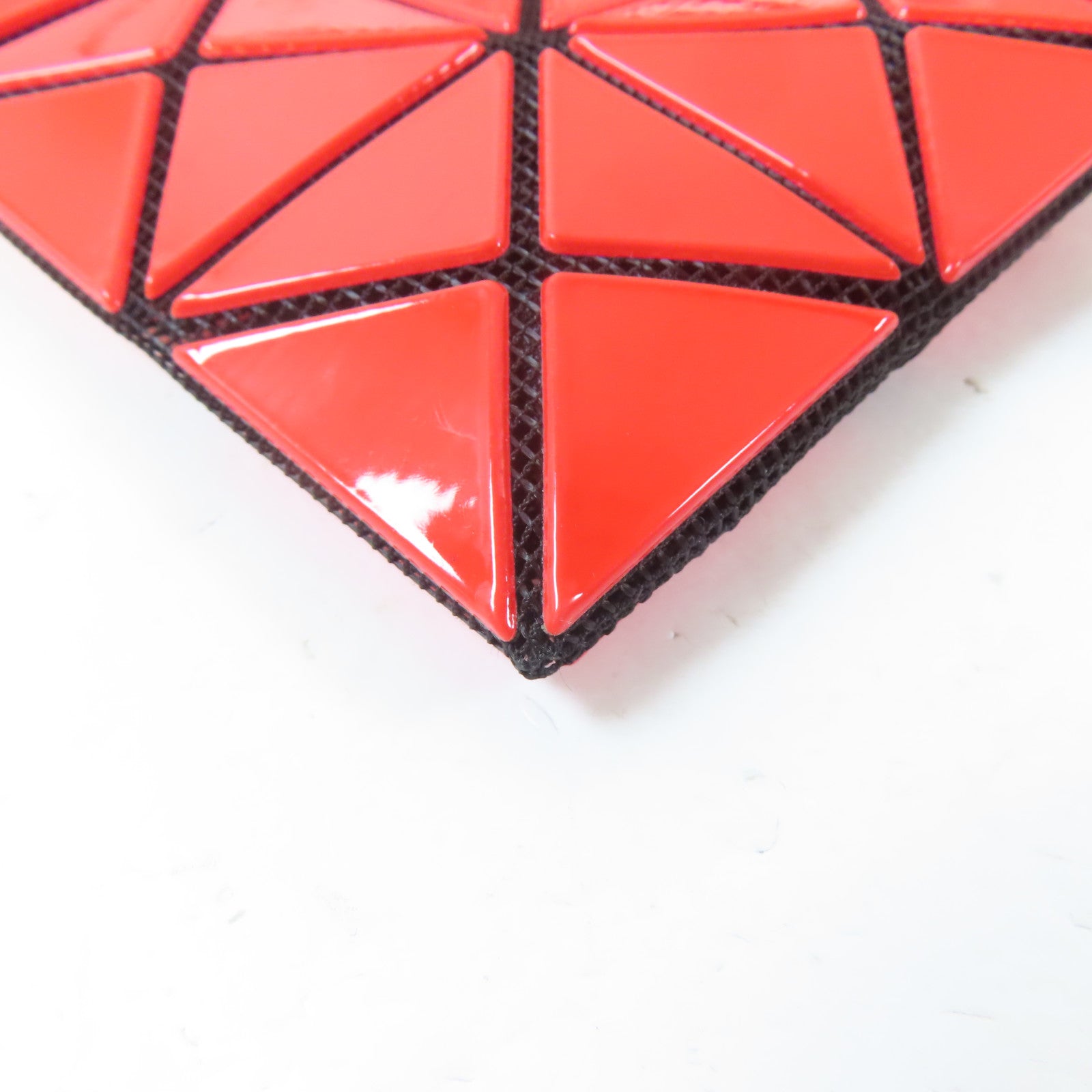 BAOBAO ISSEYMIYAKE 塗層帆布Cross Carry Bag黑扣肩背袋橙紅色
