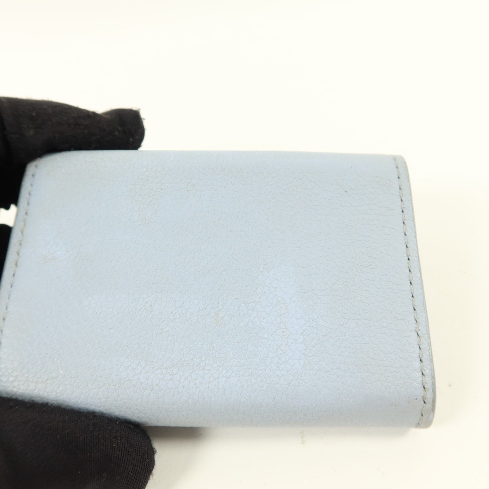 LOUIS VUITTON 牛皮皮革Lock Mini Fold Wallet金扣錢包