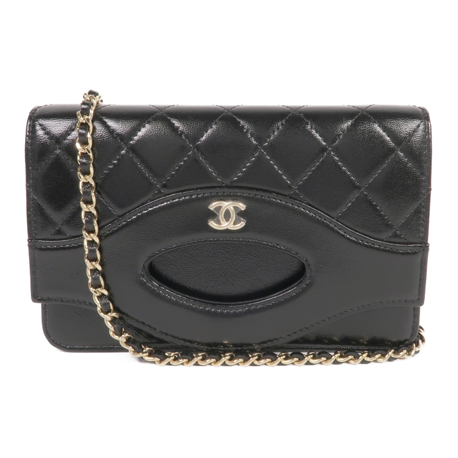 CHANEL 牛皮皮革31 WOC Wallet On Chain金扣鏈帶肩背袋