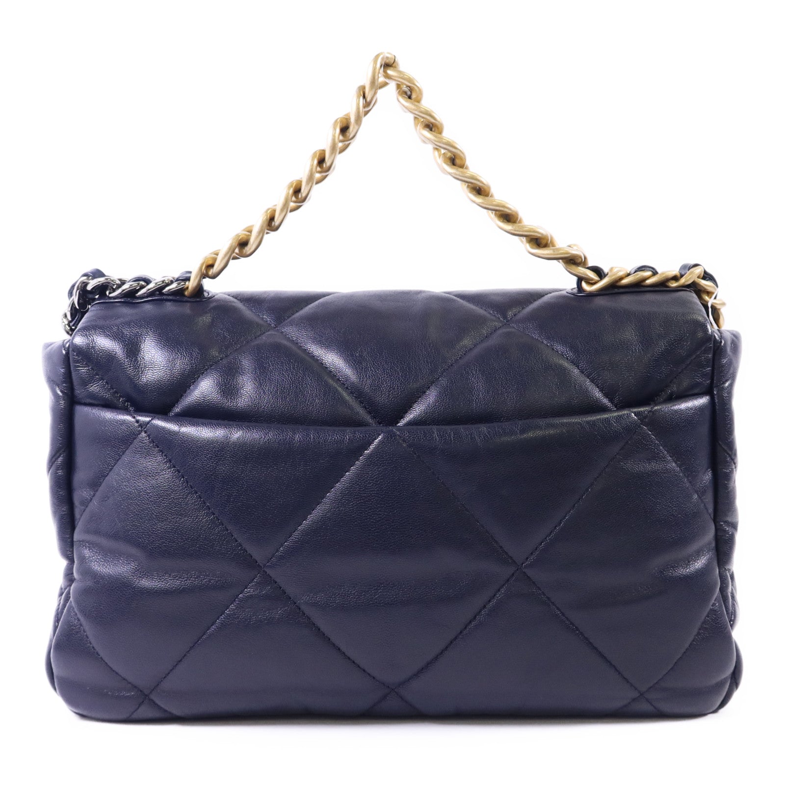 CHANEL 【激減優惠】羊皮皮革Chanel 19 Large金扣手挽肩背兩用袋