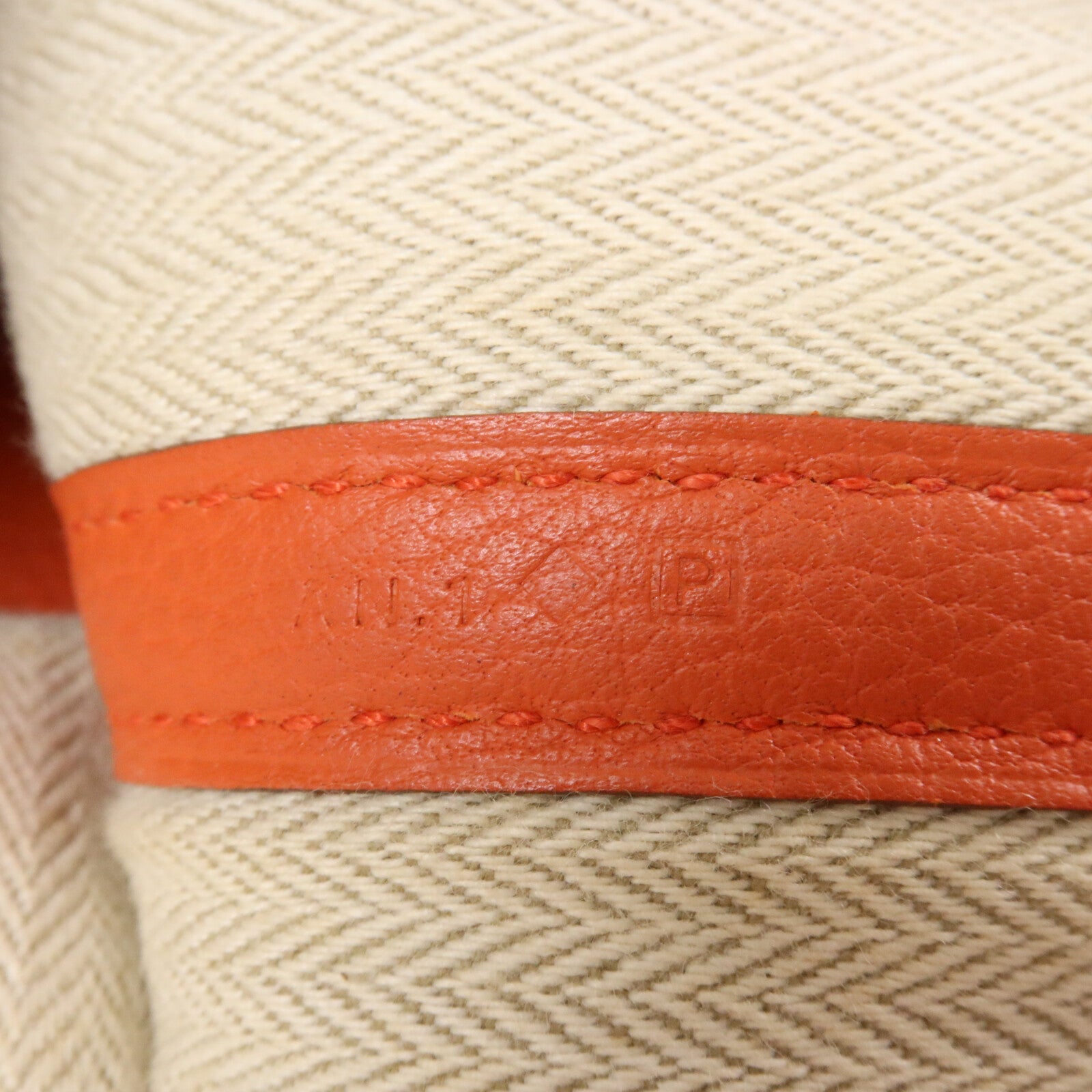 HERMES Clemence皮革Garden Party PM手挽袋Feu