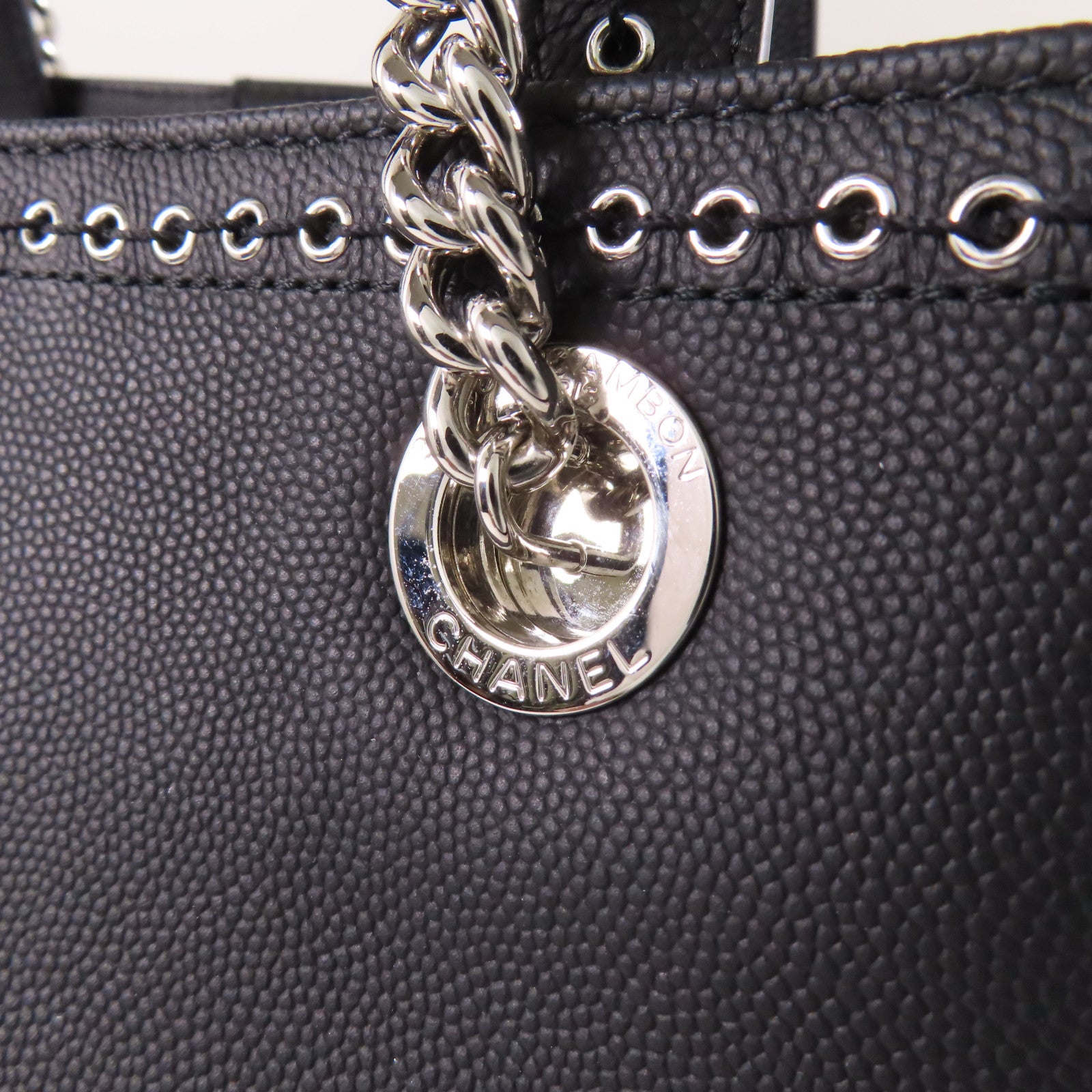 CHANEL【激減優惠】 牛皮皮革Shoulder Bag銀扣鏈帶手挽肩背兩用袋