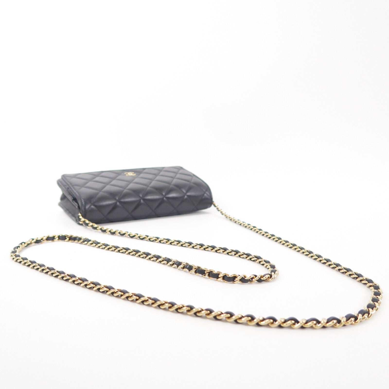 CHANEL 羊皮皮革WOC Wallet On Chain鏈帶肩背袋