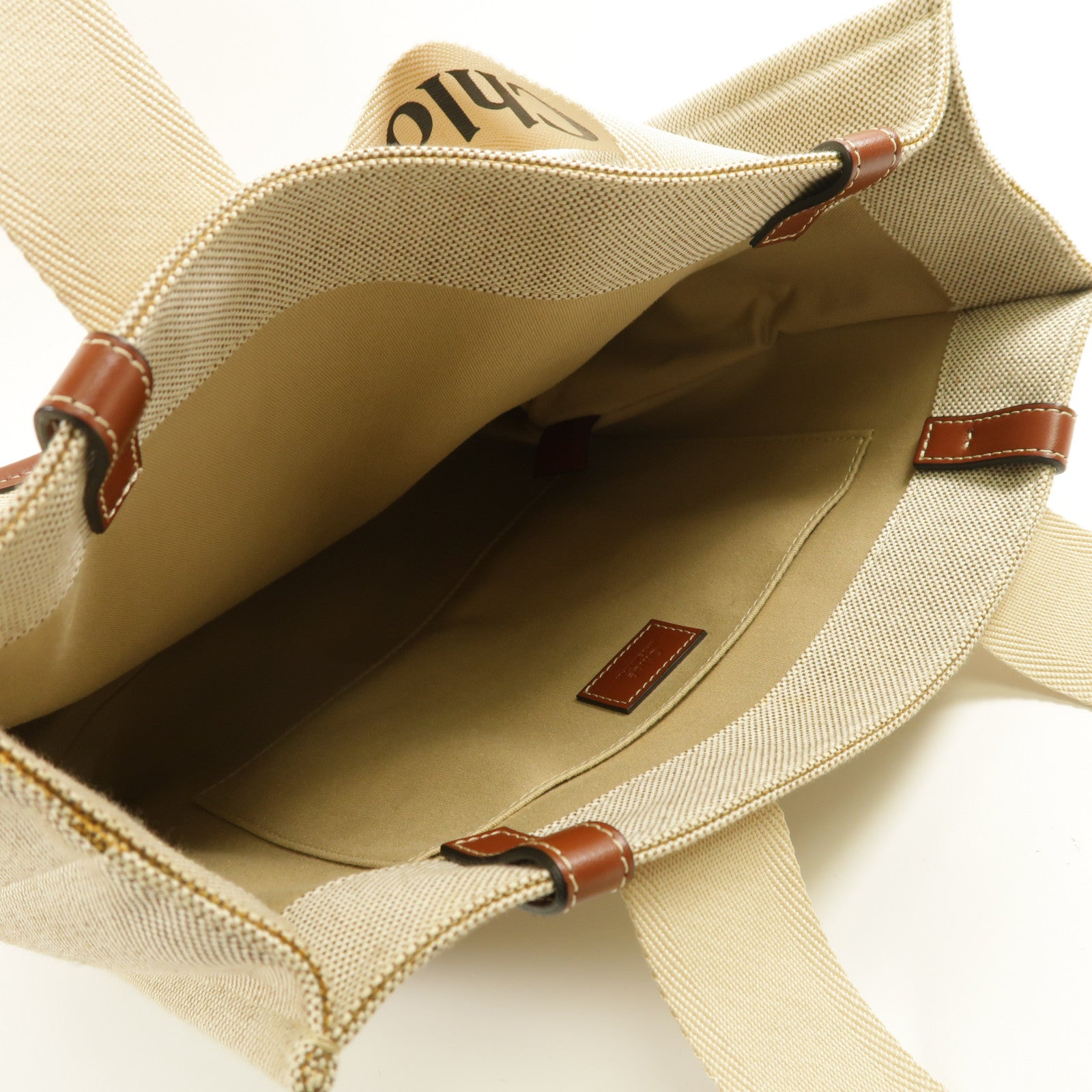 Chloe 帆布Woody Tote手挽袋