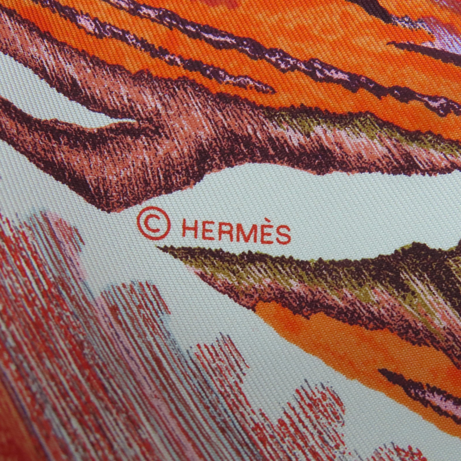 HERMES 【激減優惠精選】絲質Scarf 90x90絲巾橙色彩色